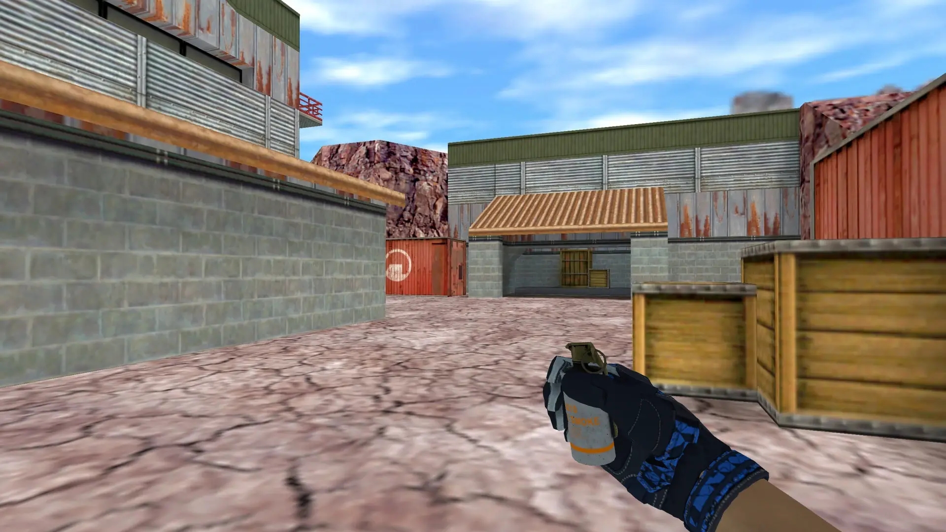 Smoke Grenade — Moto Gloves Weapon Pack — de_nuke (first person)