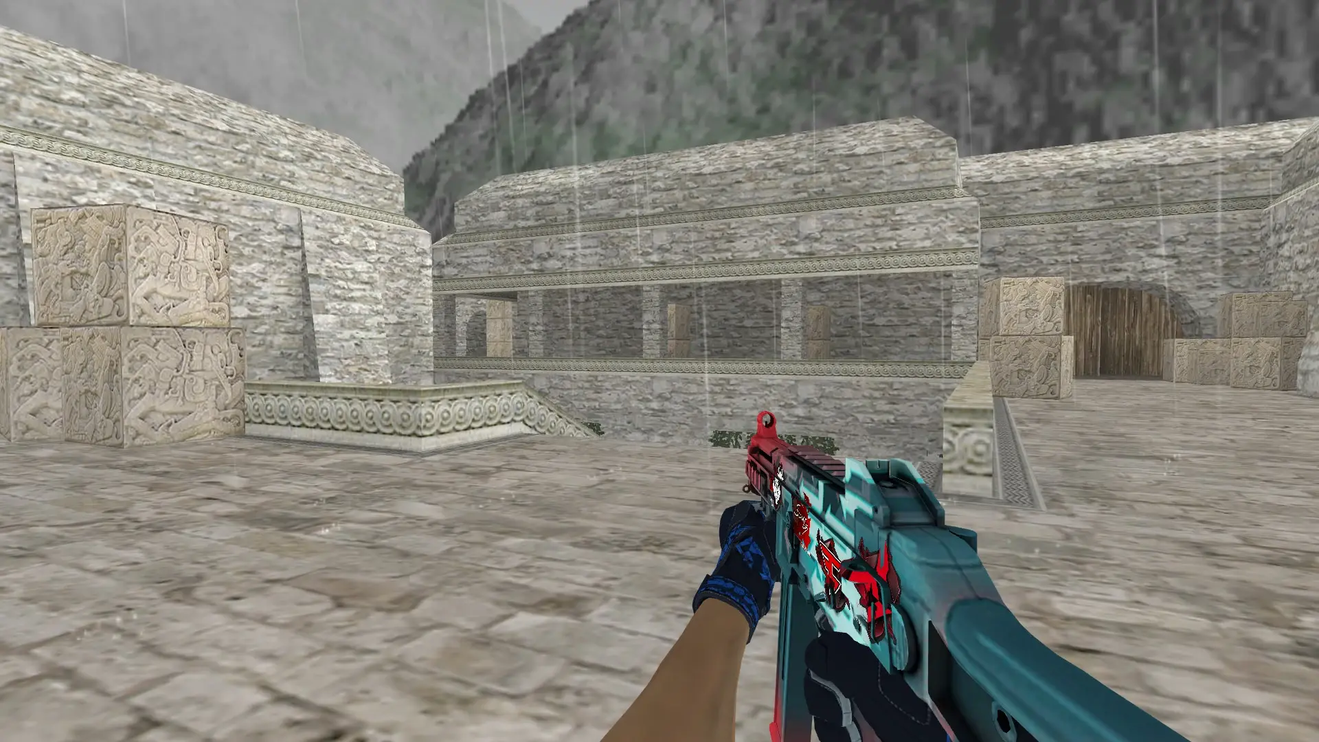 UMP-45 — Moto Gloves Weapon Pack — de_aztec (first person)