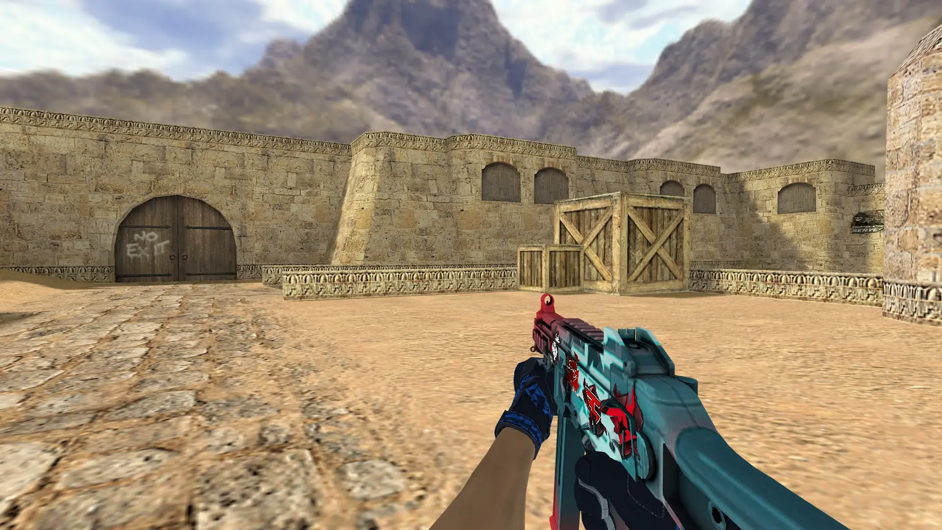 UMP-45 — Moto Gloves Weapon Pack — de_dust2 (first person)
