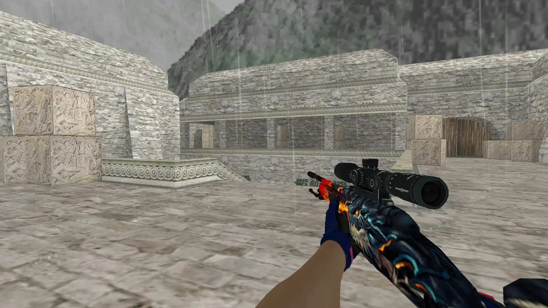 Scout — Na'Vi flamie Inventory — de_aztec (first person)
