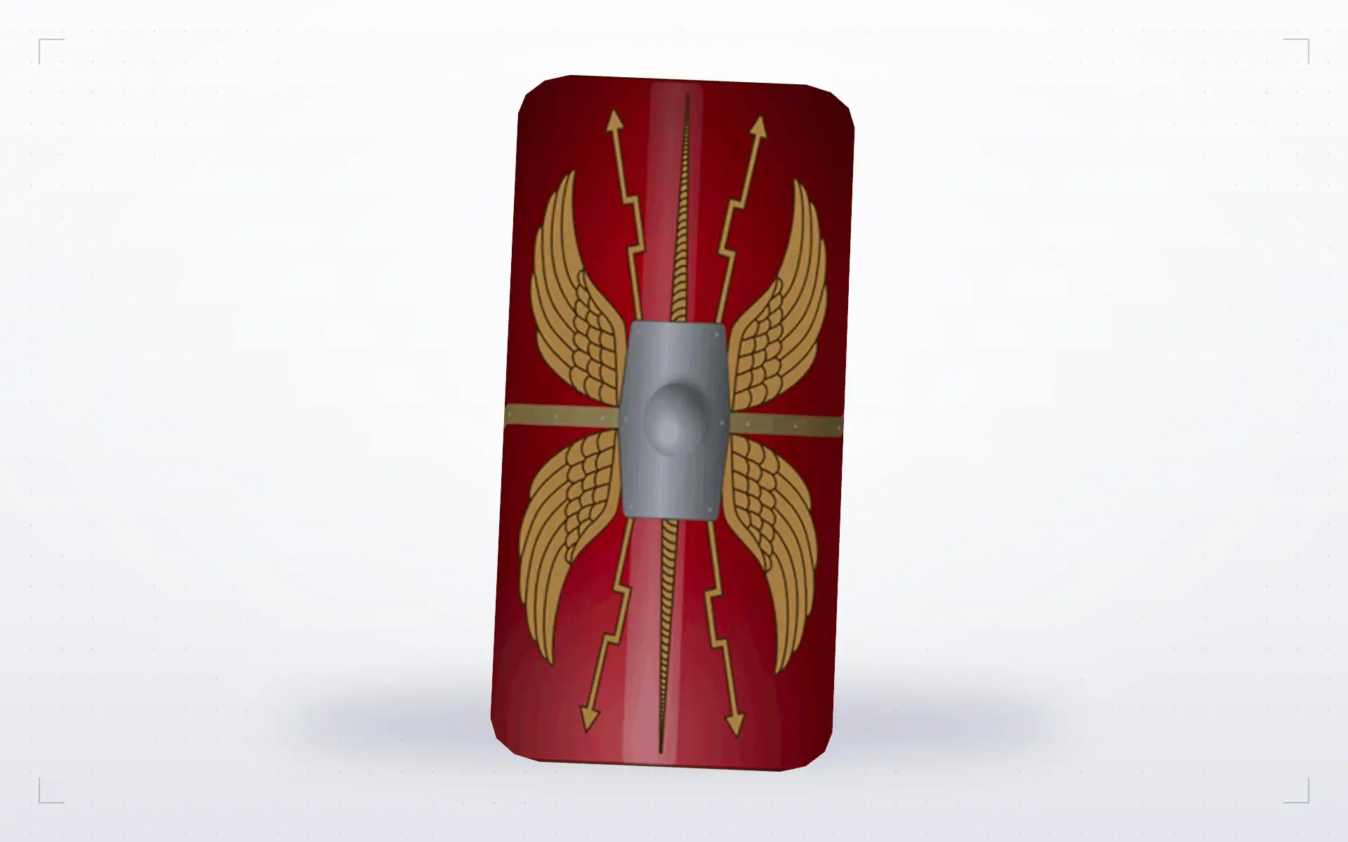 Roman Scutum Shield — top view
