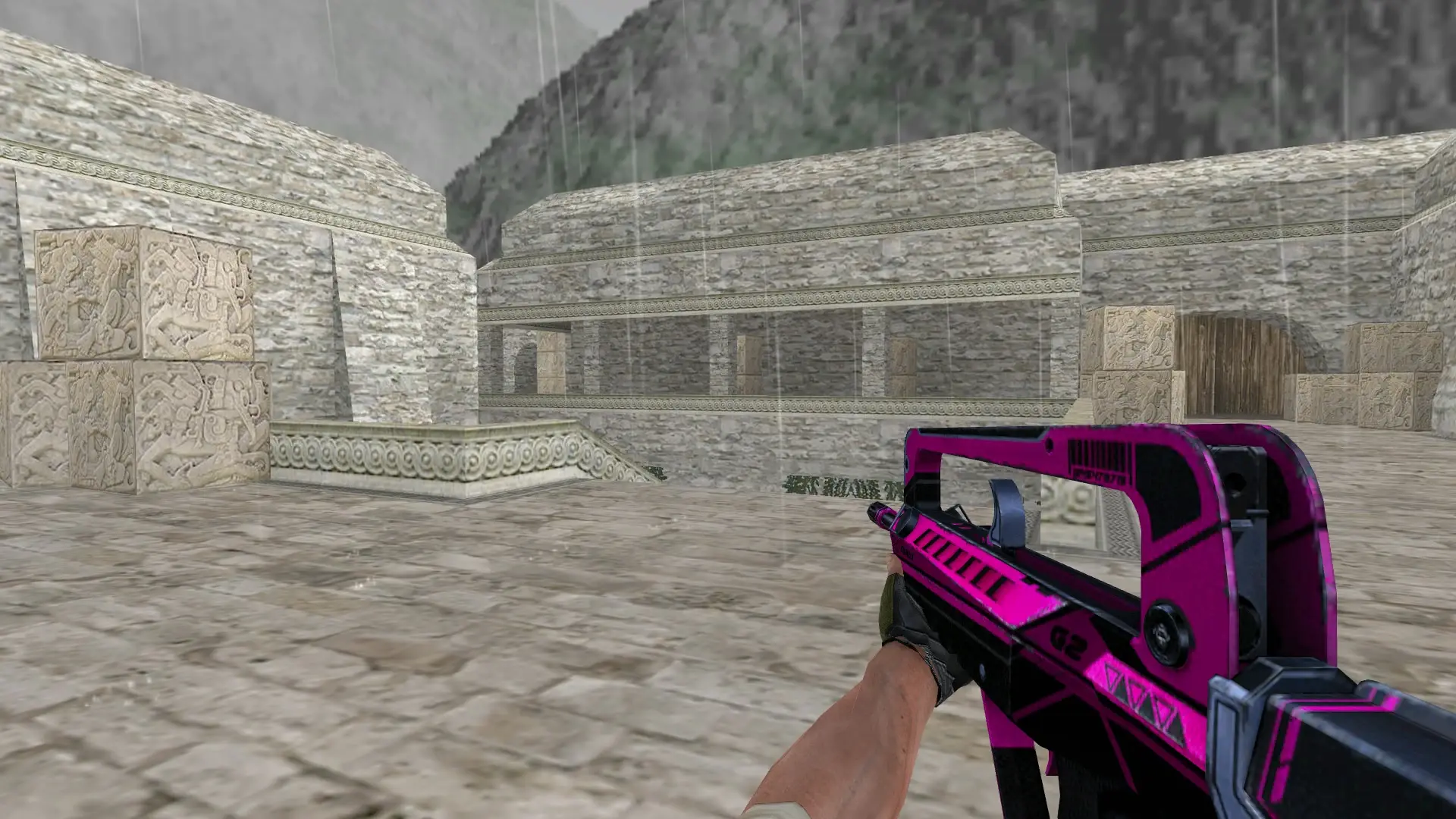 FAMAS — Neon Pink Set — de_aztec (first person)