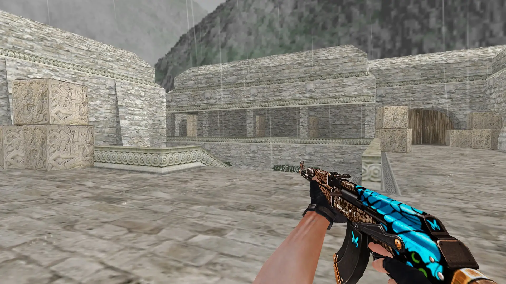 AK-47 — Butterfly Weapon Pack — de_aztec (first person)