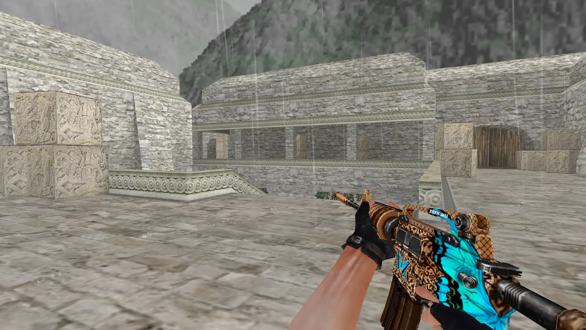 M4A1 — Butterfly Weapon Pack — de_aztec (first person)