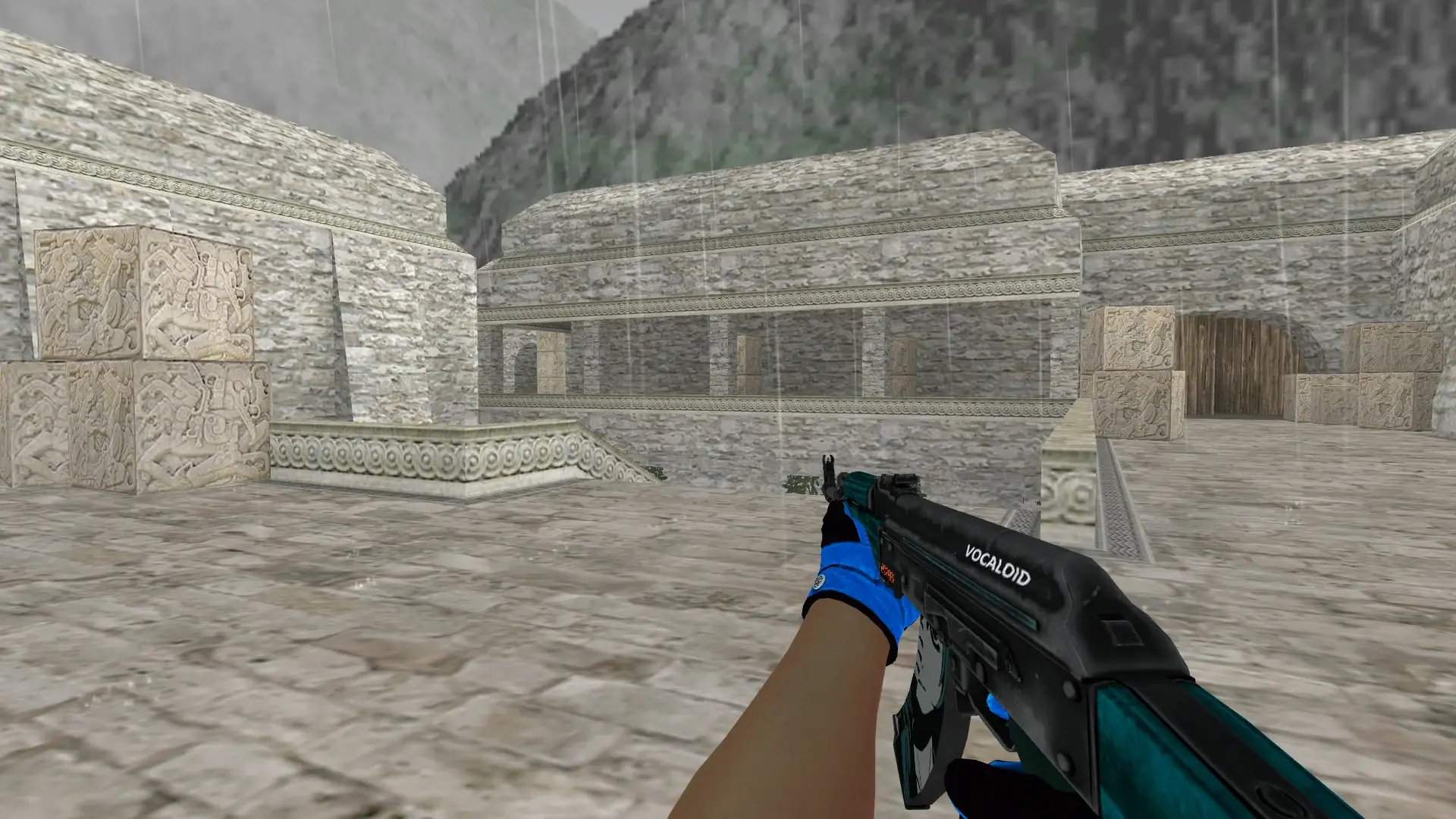 AK-47 — Pandora's Box Gloves Pack — de_aztec (first person)