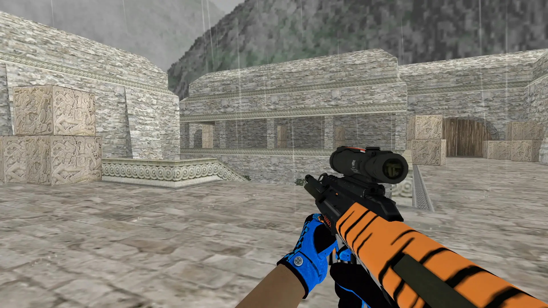 AUG — Pandora's Box Gloves Pack — de_aztec (first person)