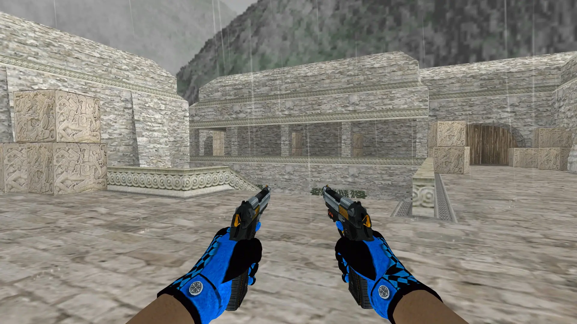 Dual Berettas — Pandora's Box Gloves Pack — de_aztec (first person)