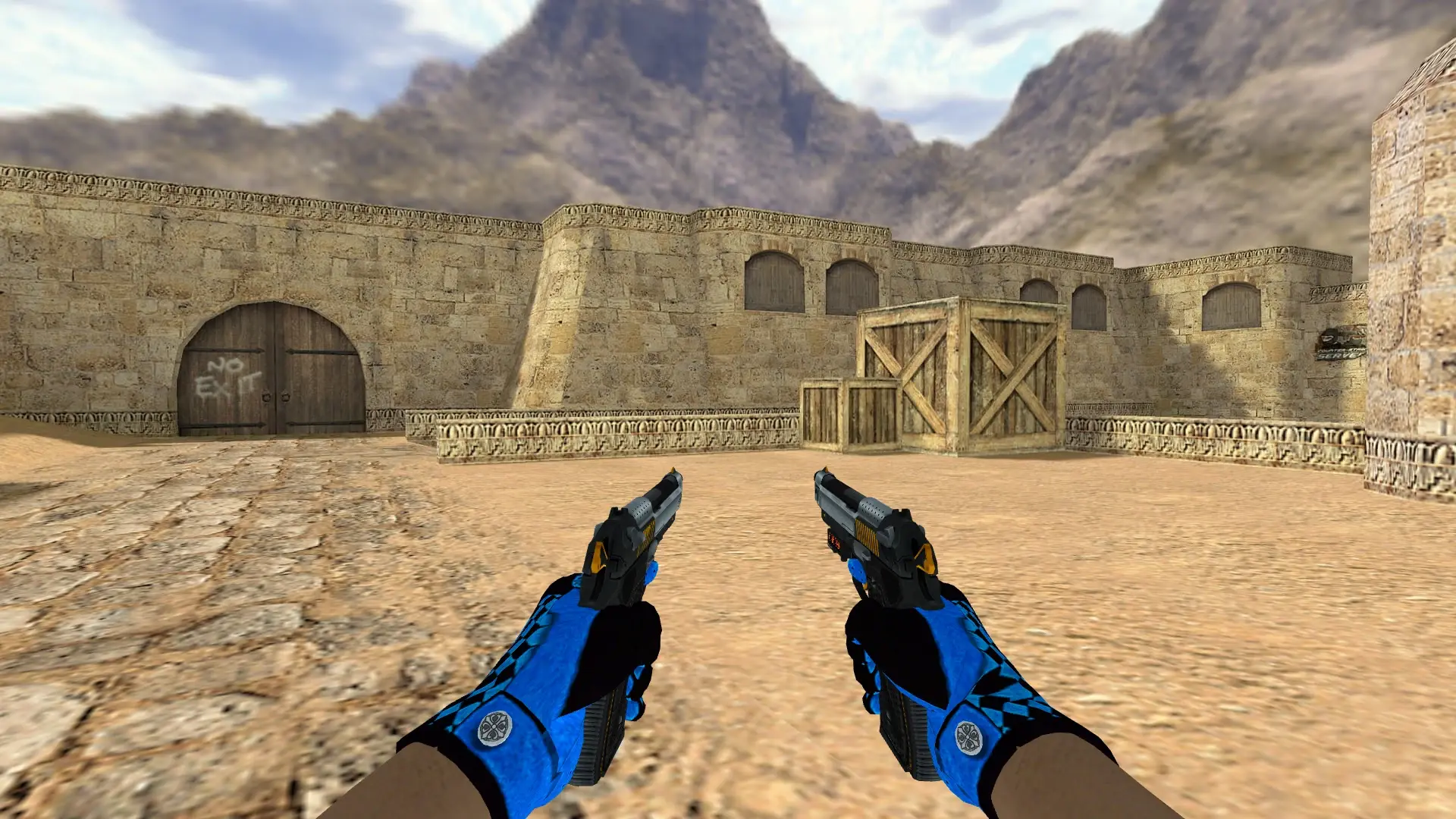 Dual Berettas — Pandora's Box Gloves Pack — de_dust2 (first person)
