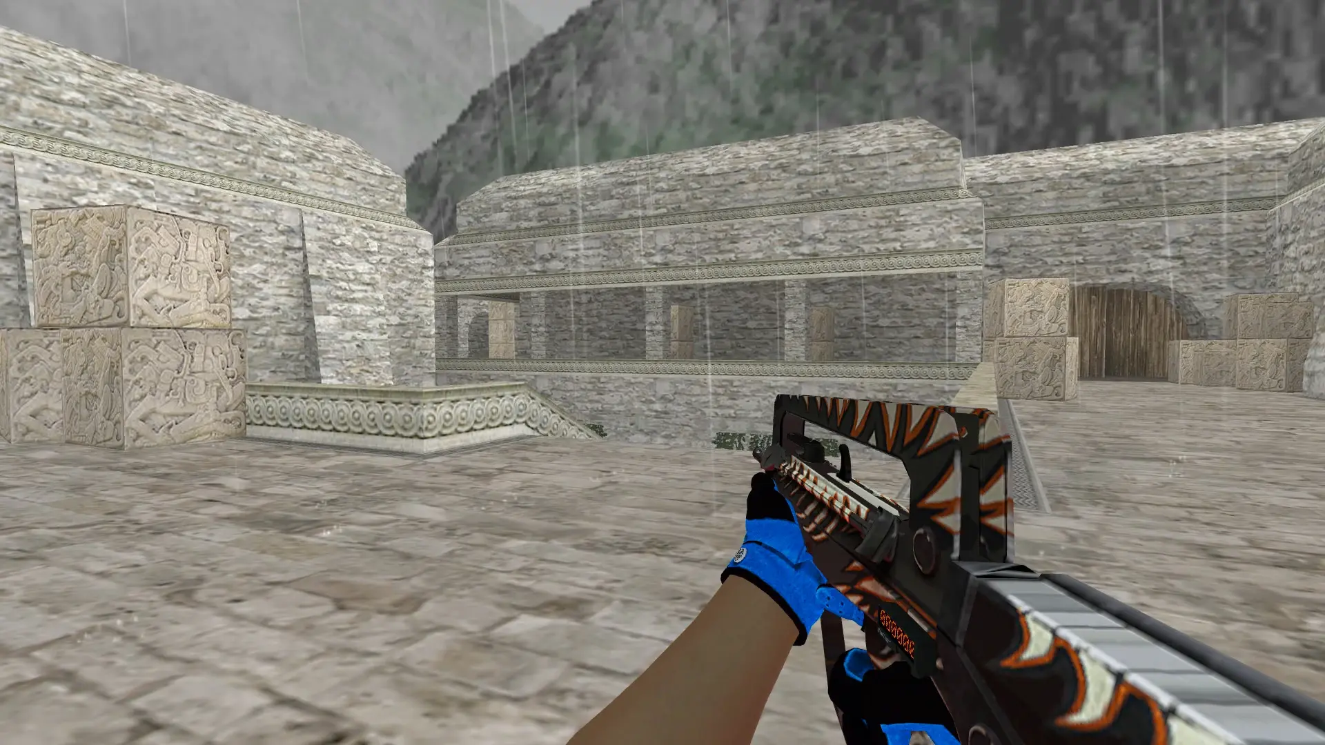 FAMAS — Pandora's Box Gloves Pack — de_aztec (first person)