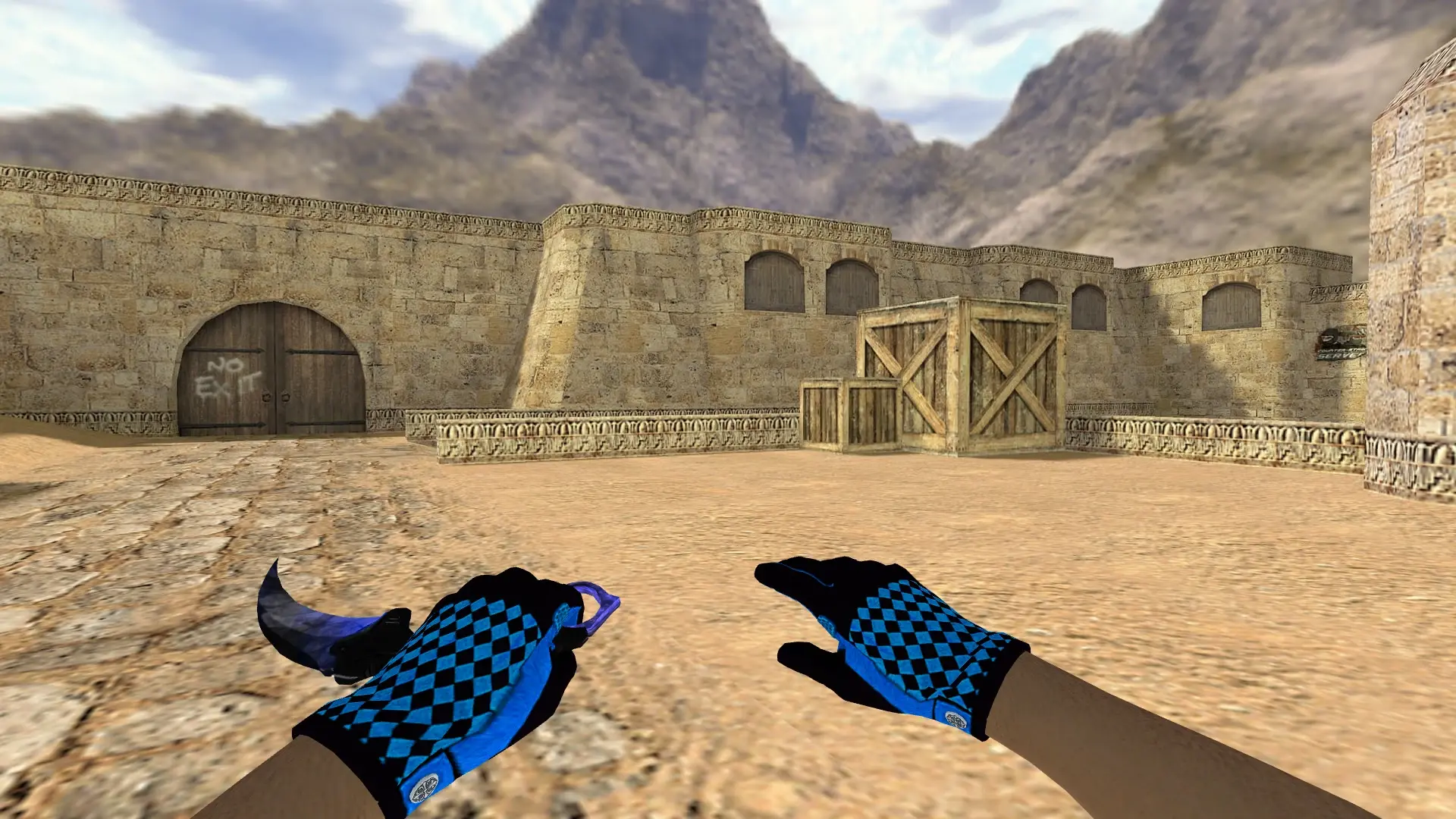 Knife — Pandora's Box Gloves Pack — de_dust2 (first person)