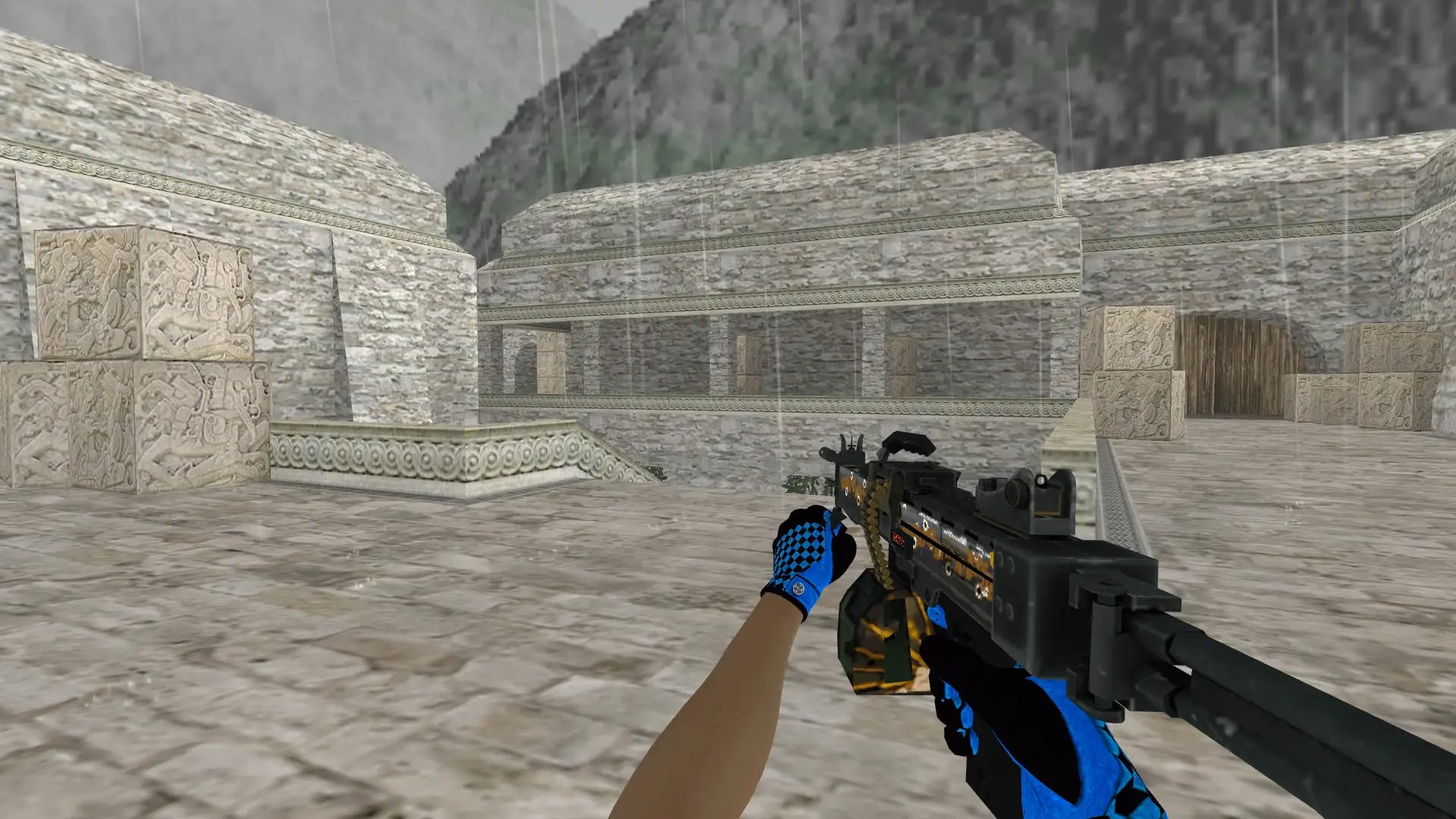 M249 — Pandora's Box Gloves Pack — de_aztec (first person)