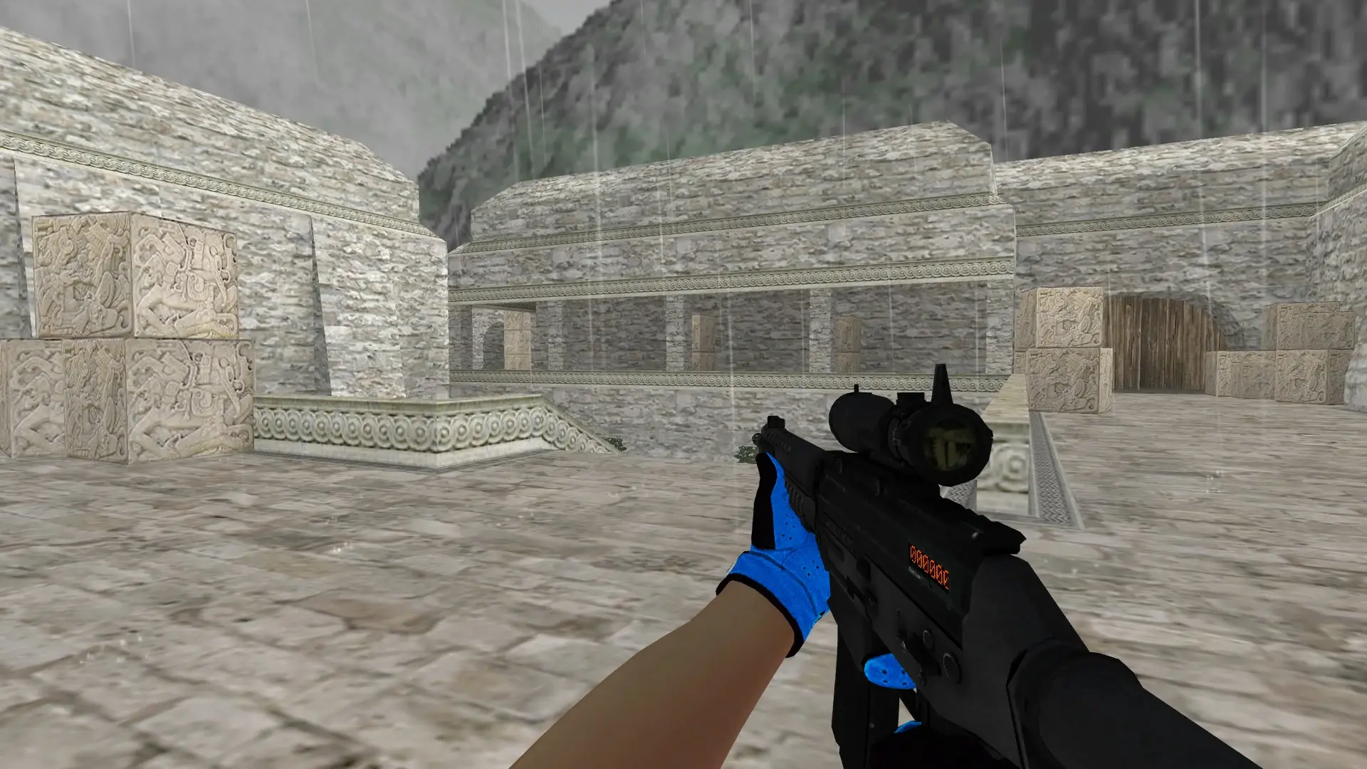 SG552 — Pandora's Box Gloves Pack — de_aztec (first person)