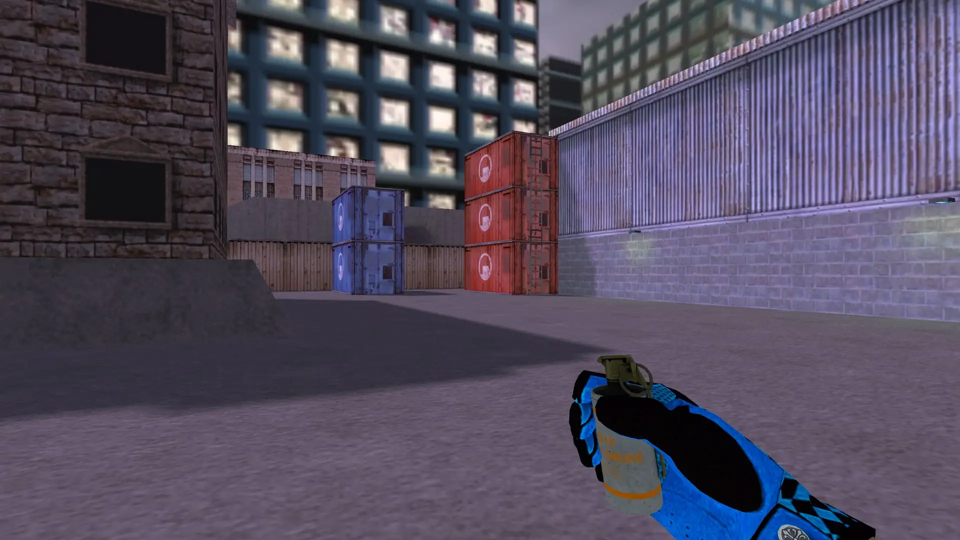 Smoke Grenade — Pandora's Box Gloves Pack — cs_assault (first person)