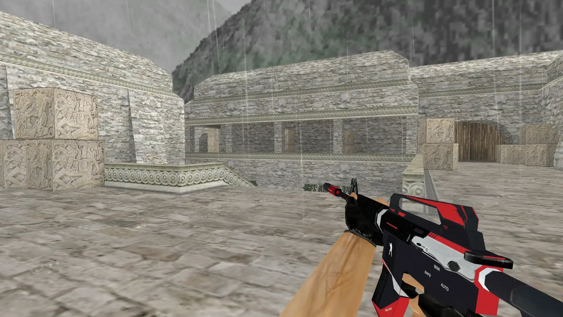 M4A1: Cyrex Weapon Pack — de_aztec (first person)