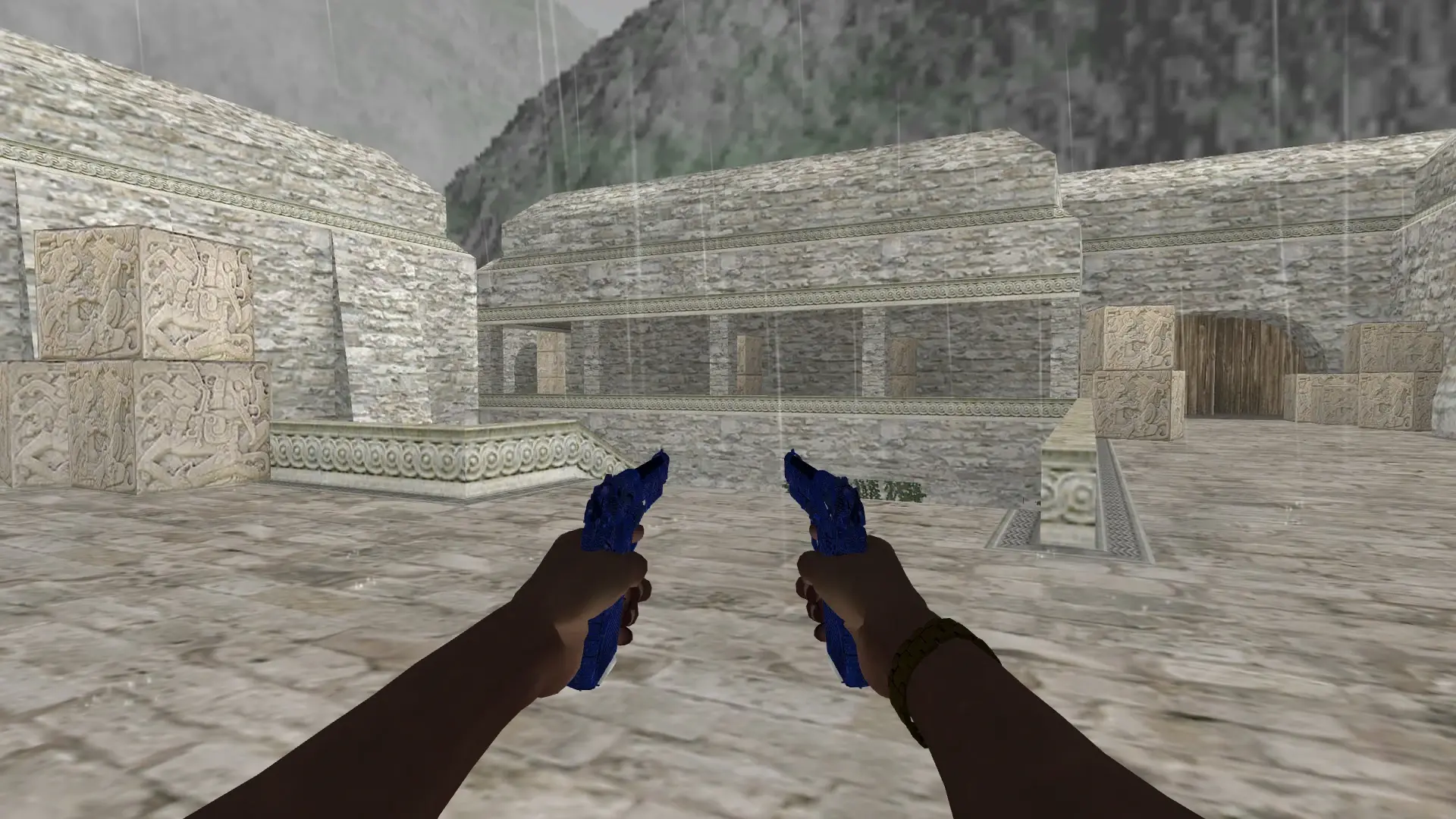 Dual Berettas — Pirate Hands Weapon Pack — de_aztec (first person)