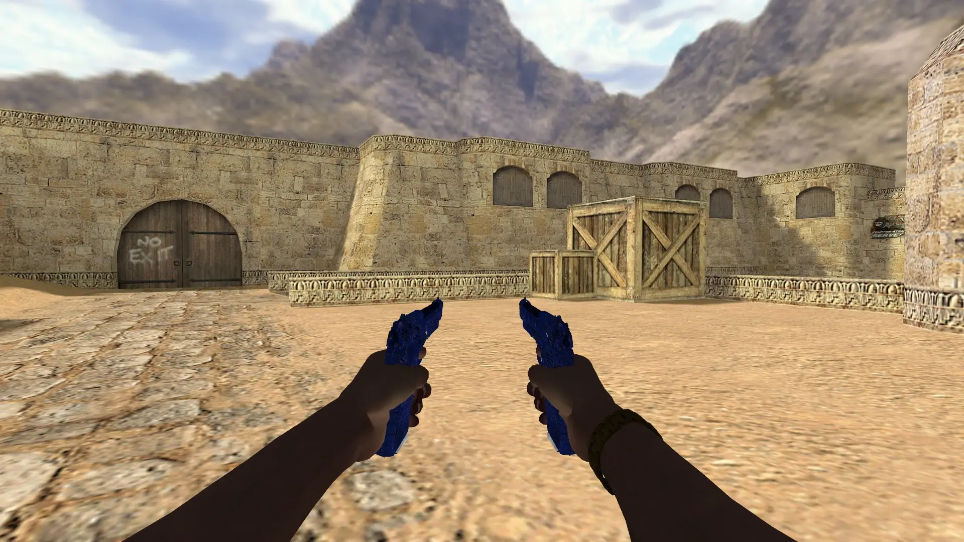 Dual Berettas — Pirate Hands Weapon Pack — de_dust2 (first person)