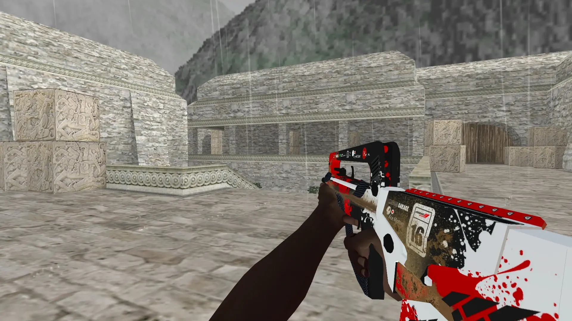 FAMAS — Pirate Hands Weapon Pack — de_aztec (first person)