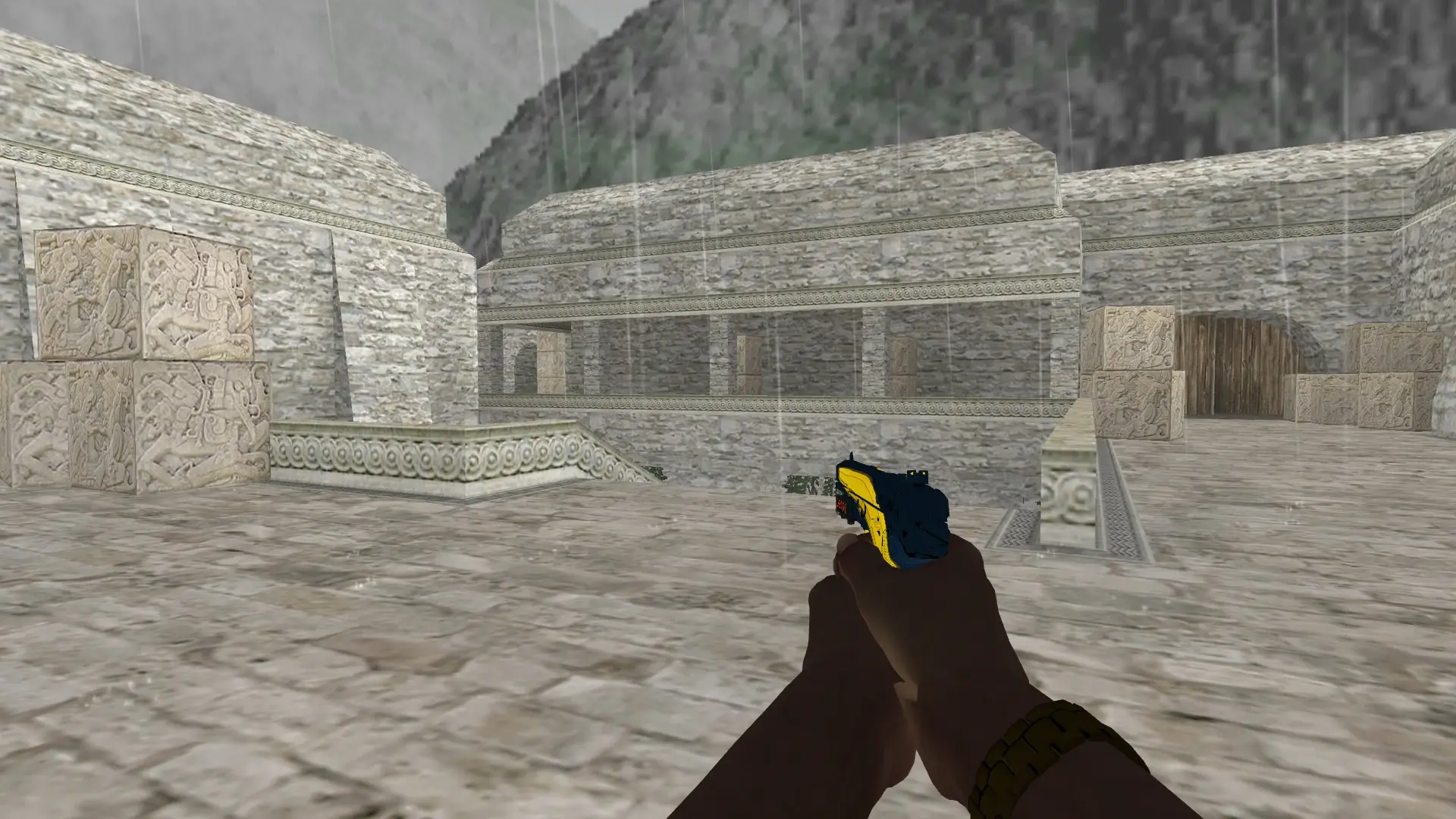 Five-SeveN — Pirate Hands Weapon Pack — de_aztec (first person)