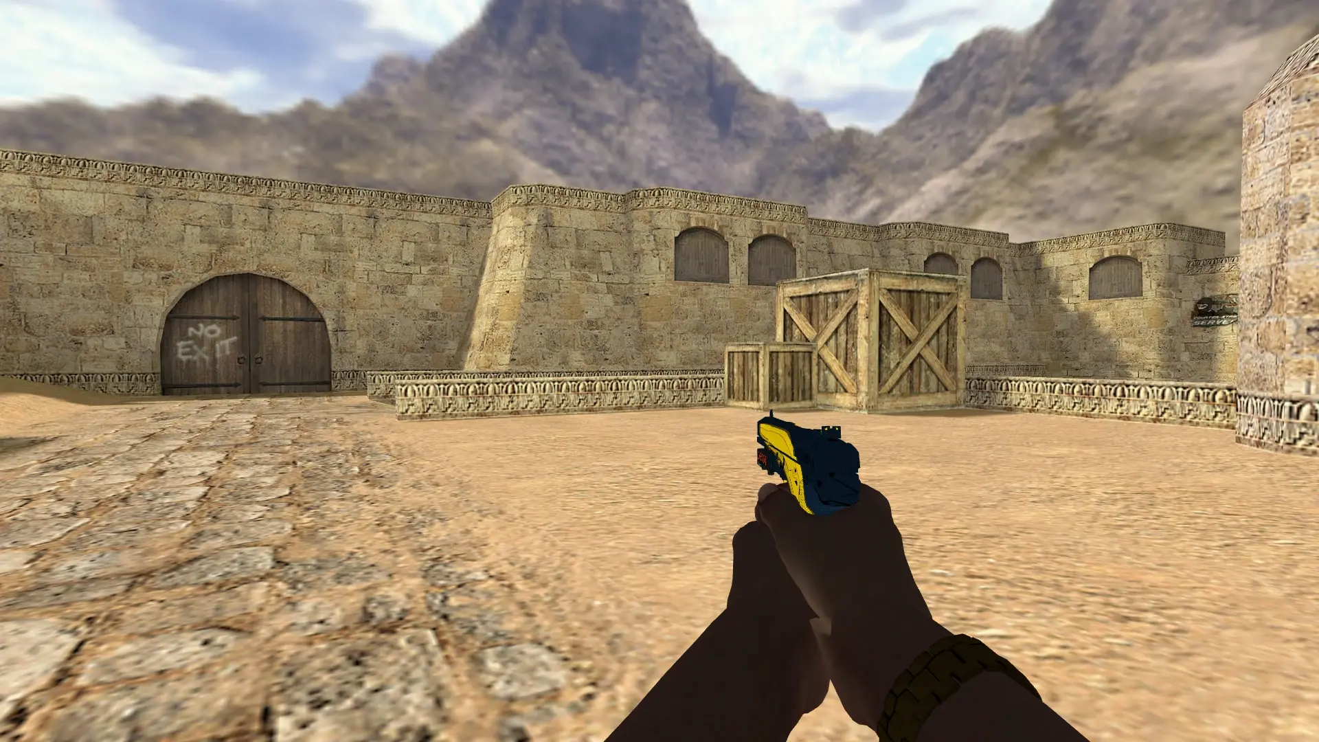 Five-SeveN — Pirate Hands Weapon Pack — de_dust2 (first person)