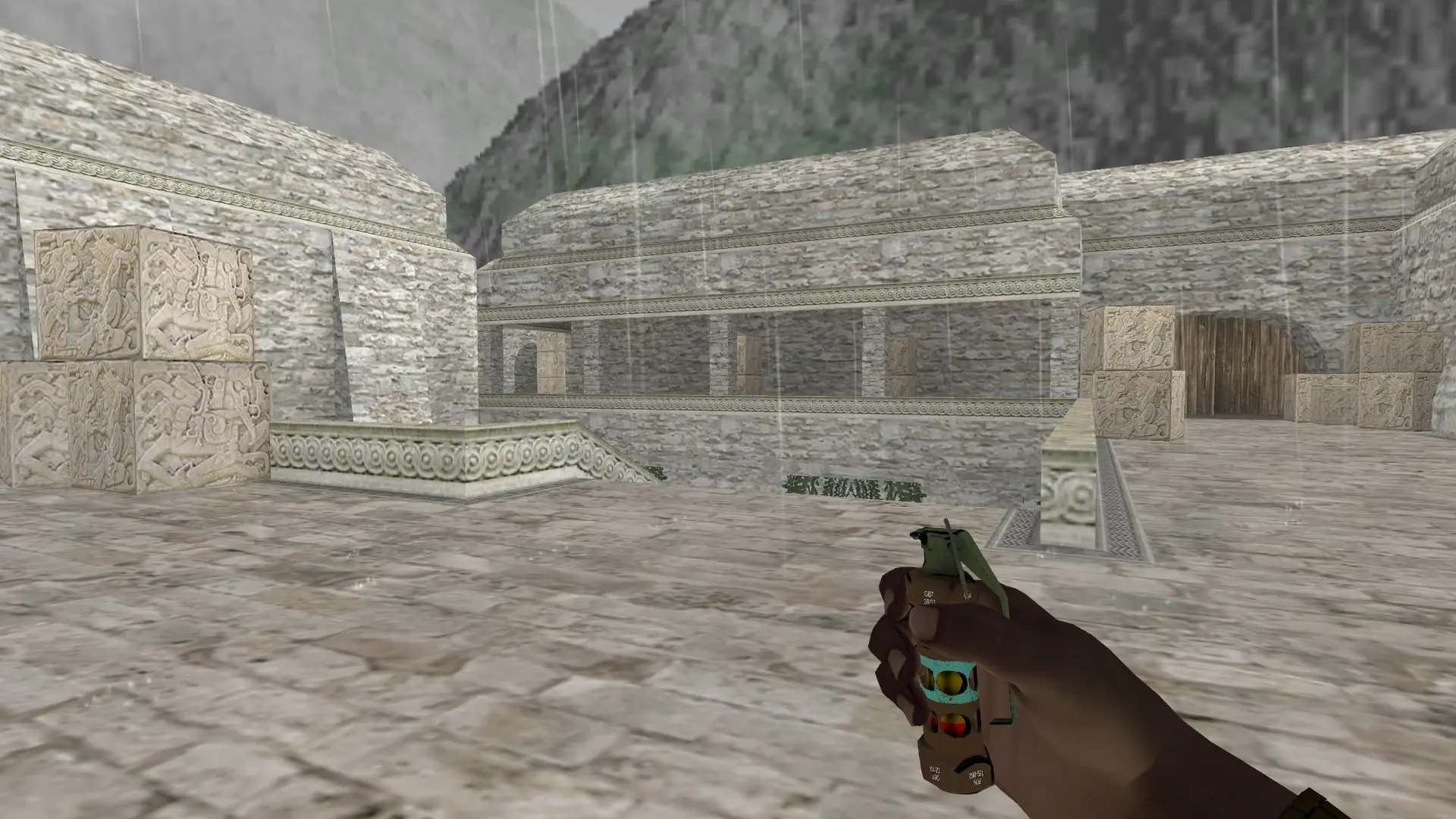 Flashbang — Pirate Hands Weapon Pack — de_aztec (first person)