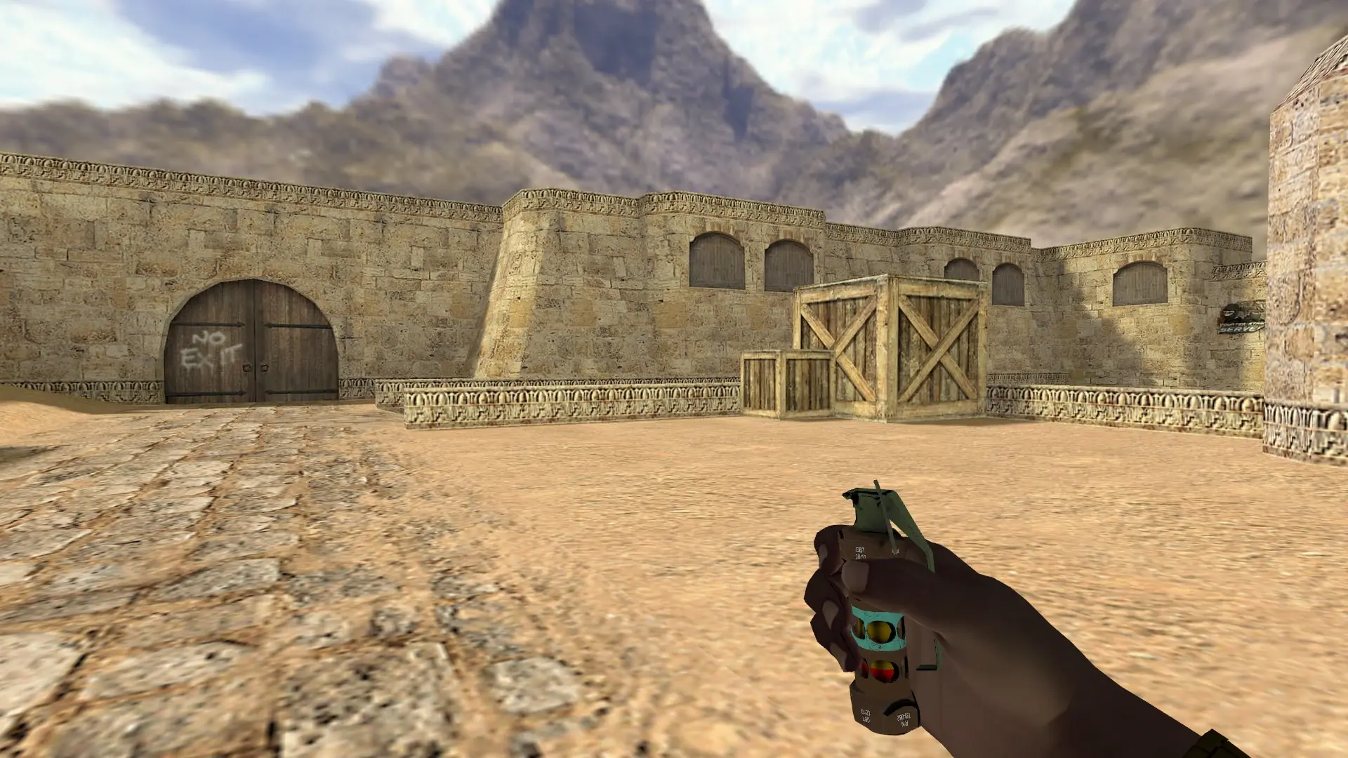 Flashbang — Pirate Hands Weapon Pack — de_dust2 (first person)