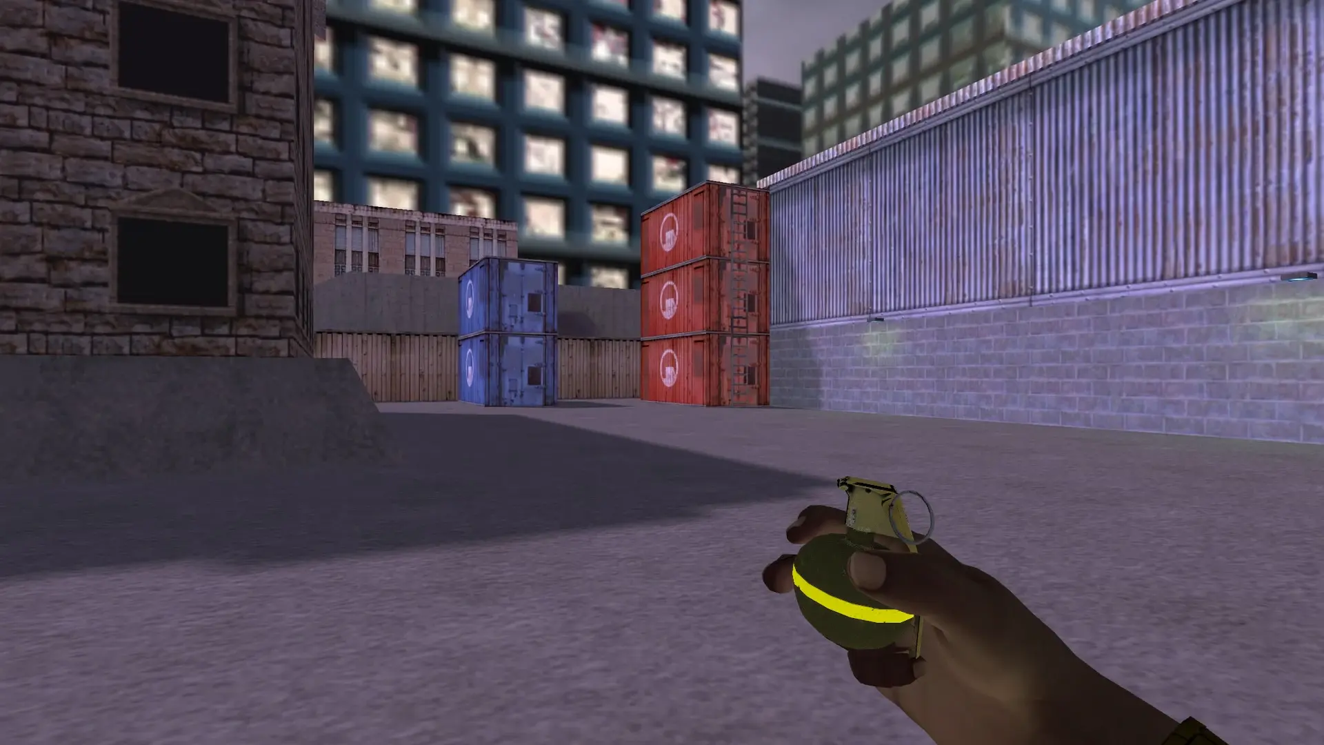 HE Grenade — Pirate Hands Weapon Pack — cs_assault (first person)