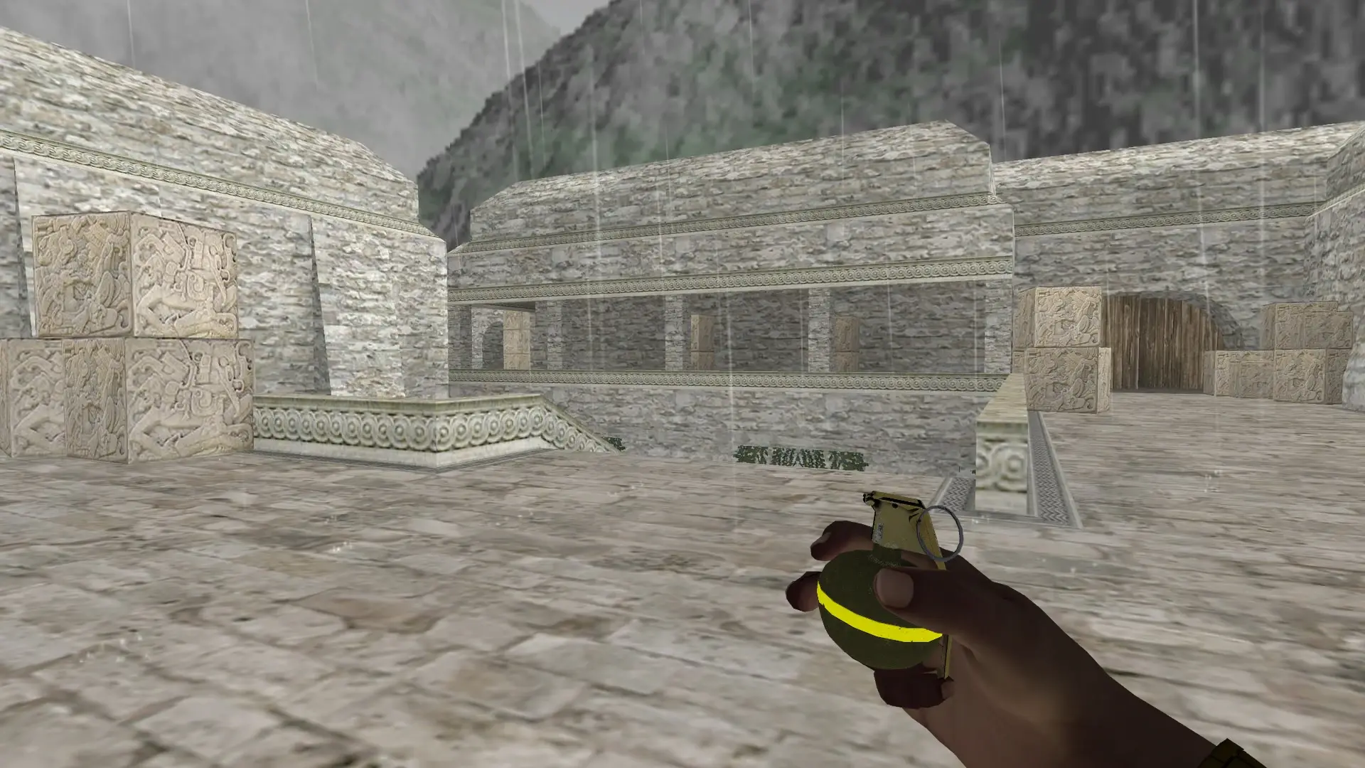 HE Grenade — Pirate Hands Weapon Pack — de_aztec (first person)