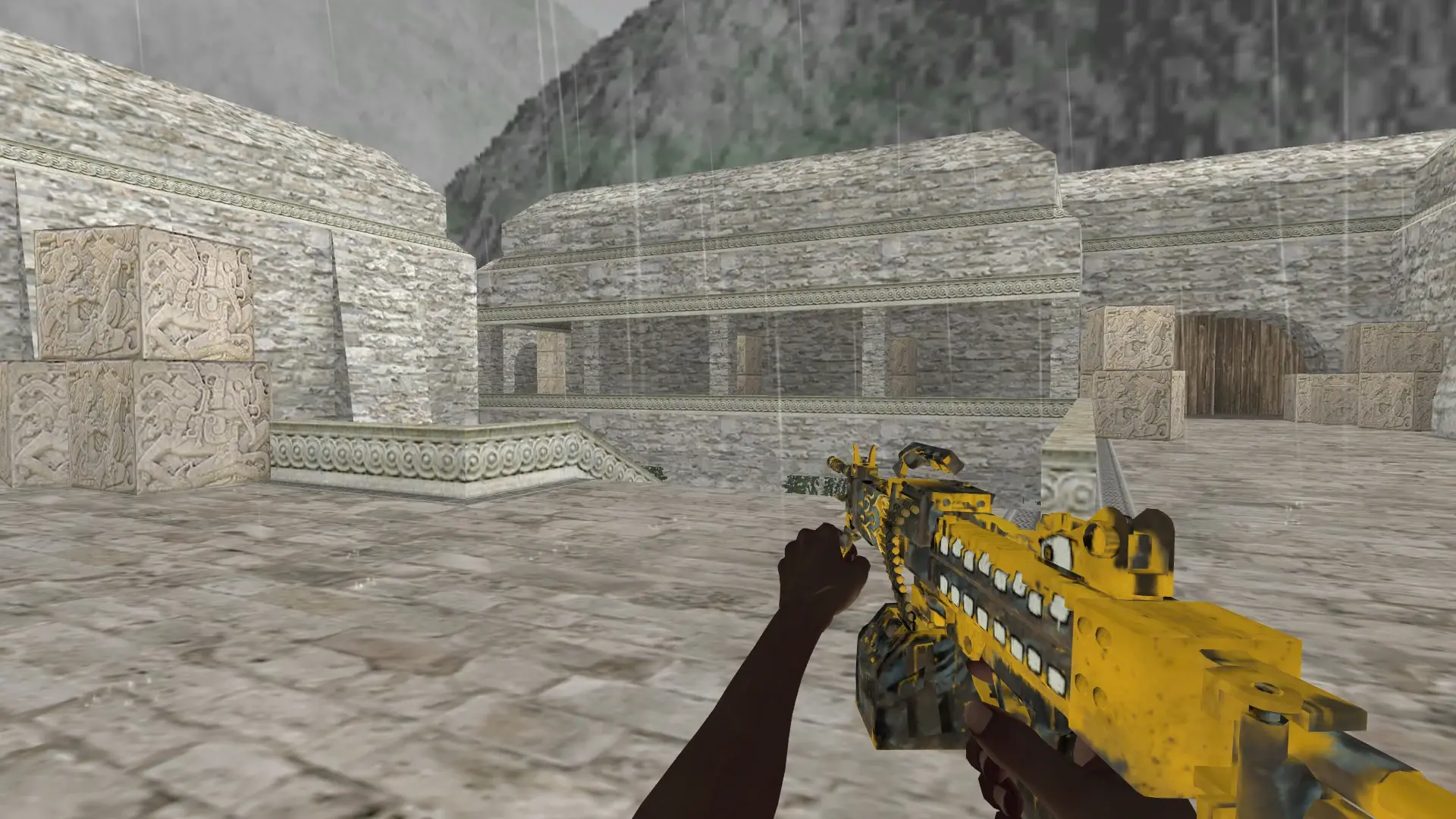 M249 — Pirate Hands Weapon Pack — de_aztec (first person)