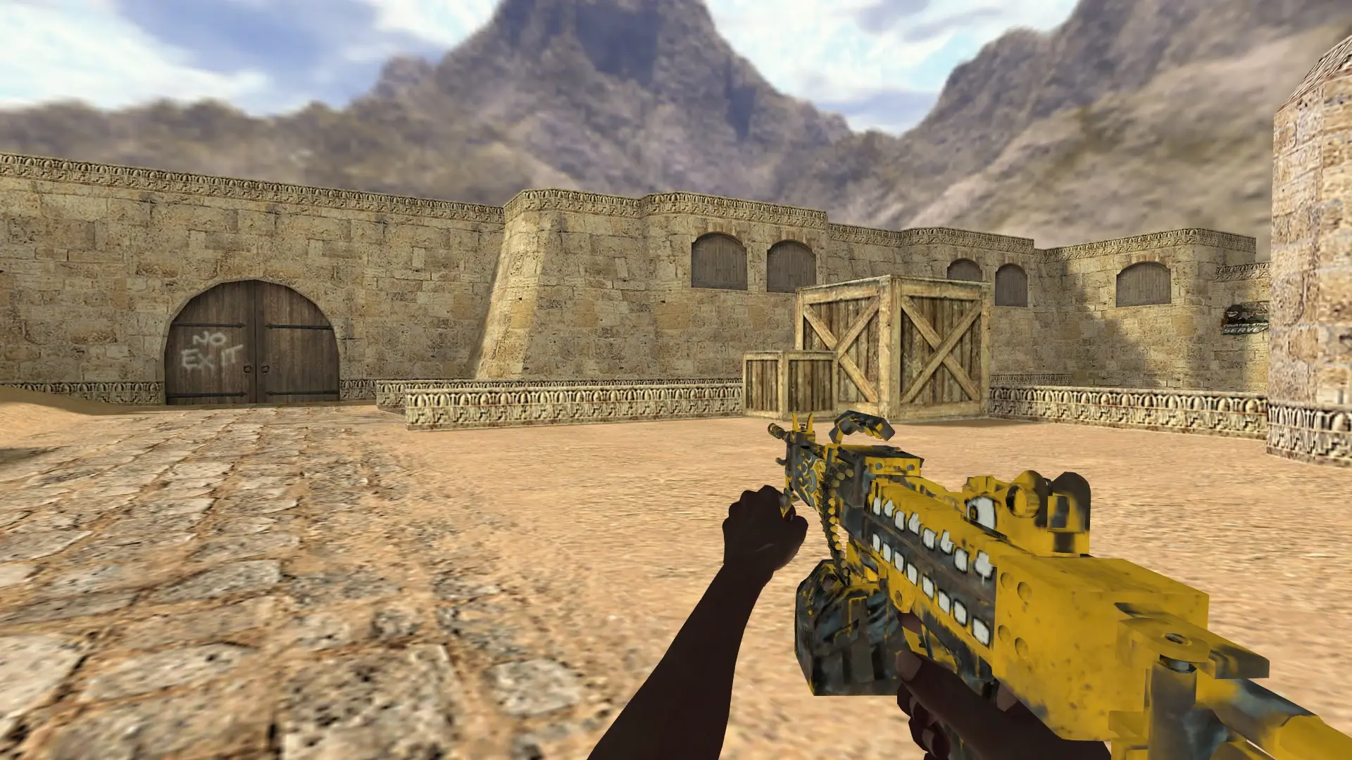 M249 — Pirate Hands Weapon Pack — de_dust2 (first person)