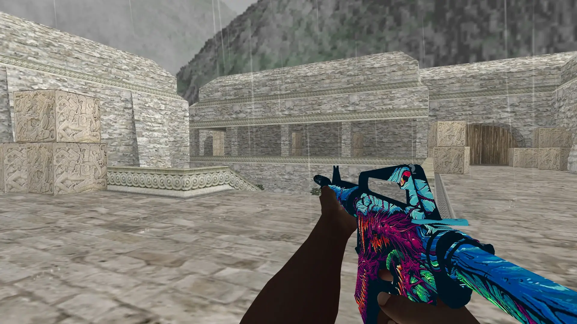 M4A1 — Pirate Hands Weapon Pack — de_aztec (first person)