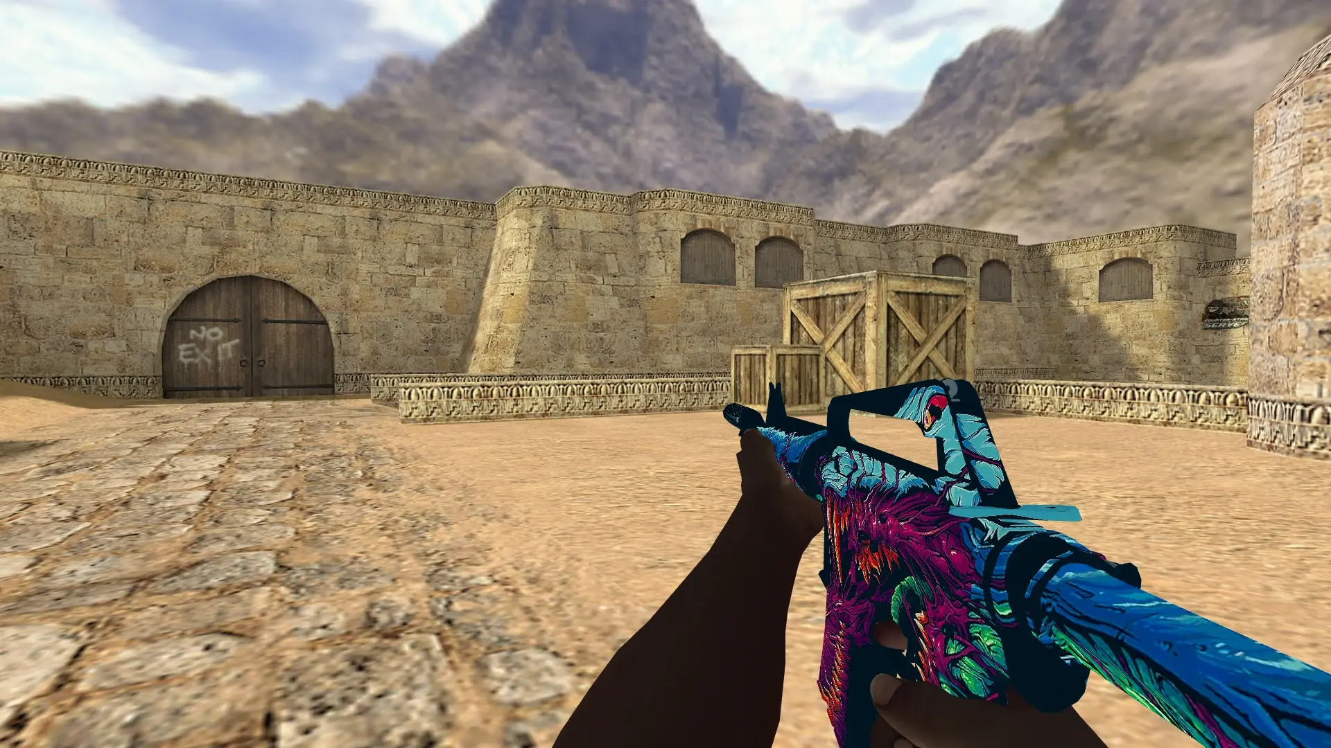 M4A1 — Pirate Hands Weapon Pack — de_dust2 (first person)