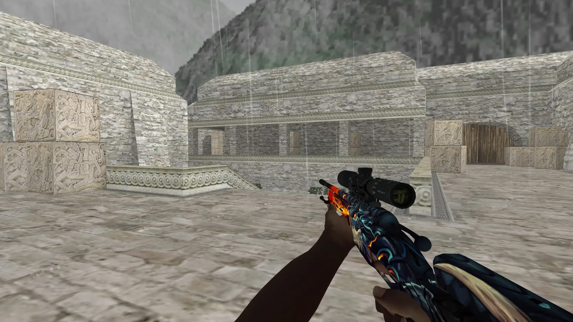 Scout — Pirate Hands Weapon Pack — de_aztec (first person)