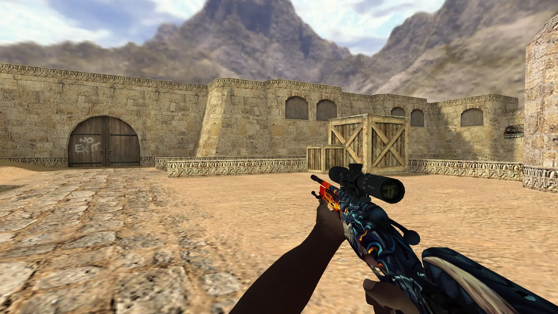 Scout — Pirate Hands Weapon Pack — de_dust2 (first person)