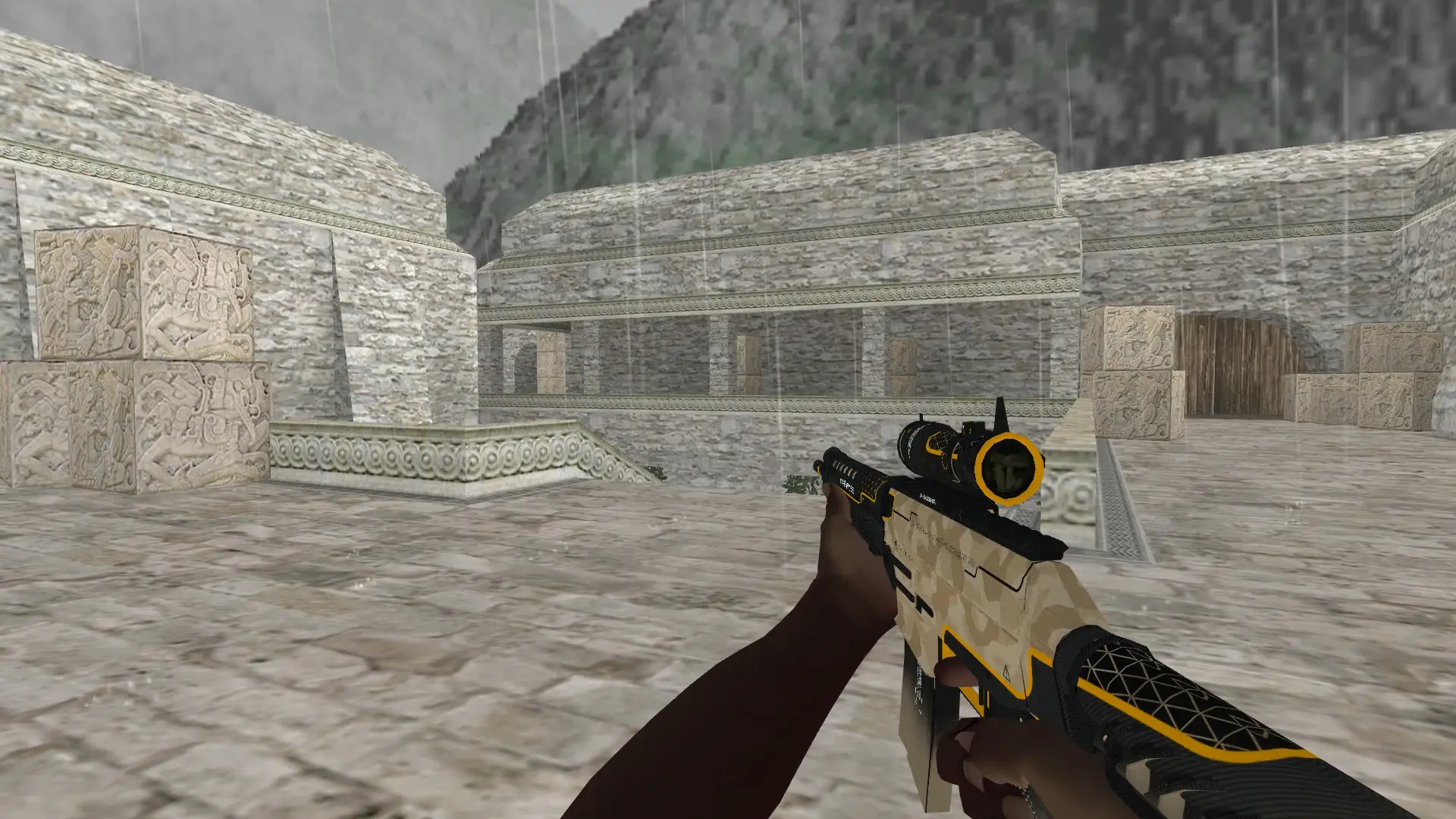 SG552 — Pirate Hands Weapon Pack — de_aztec (first person)