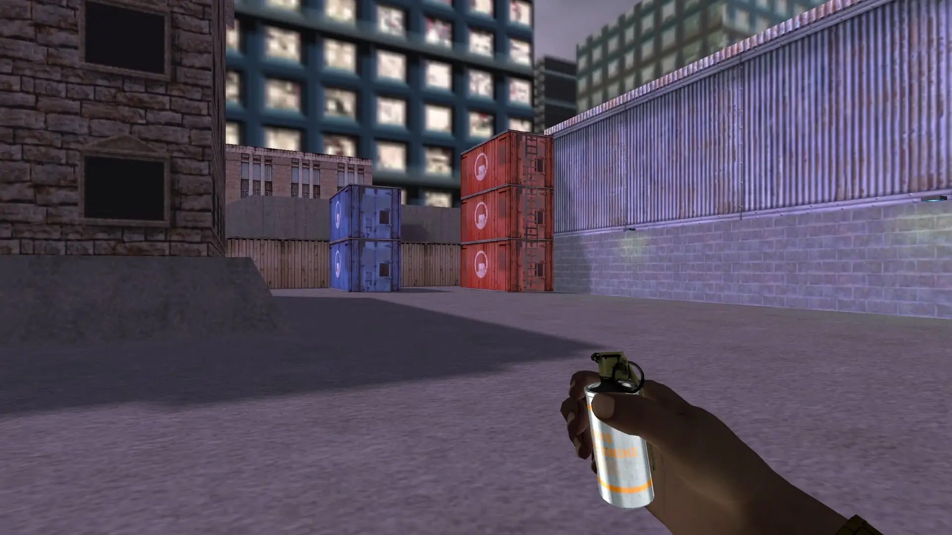 Smoke Grenade — Pirate Hands Weapon Pack — cs_assault (first person)