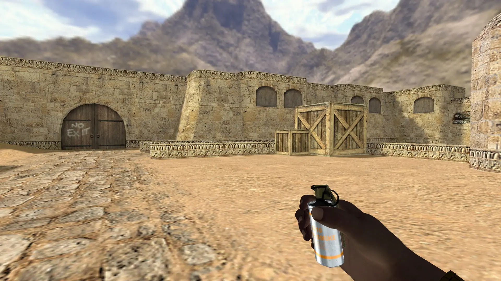 Smoke Grenade — Pirate Hands Weapon Pack — de_dust2 (first person)