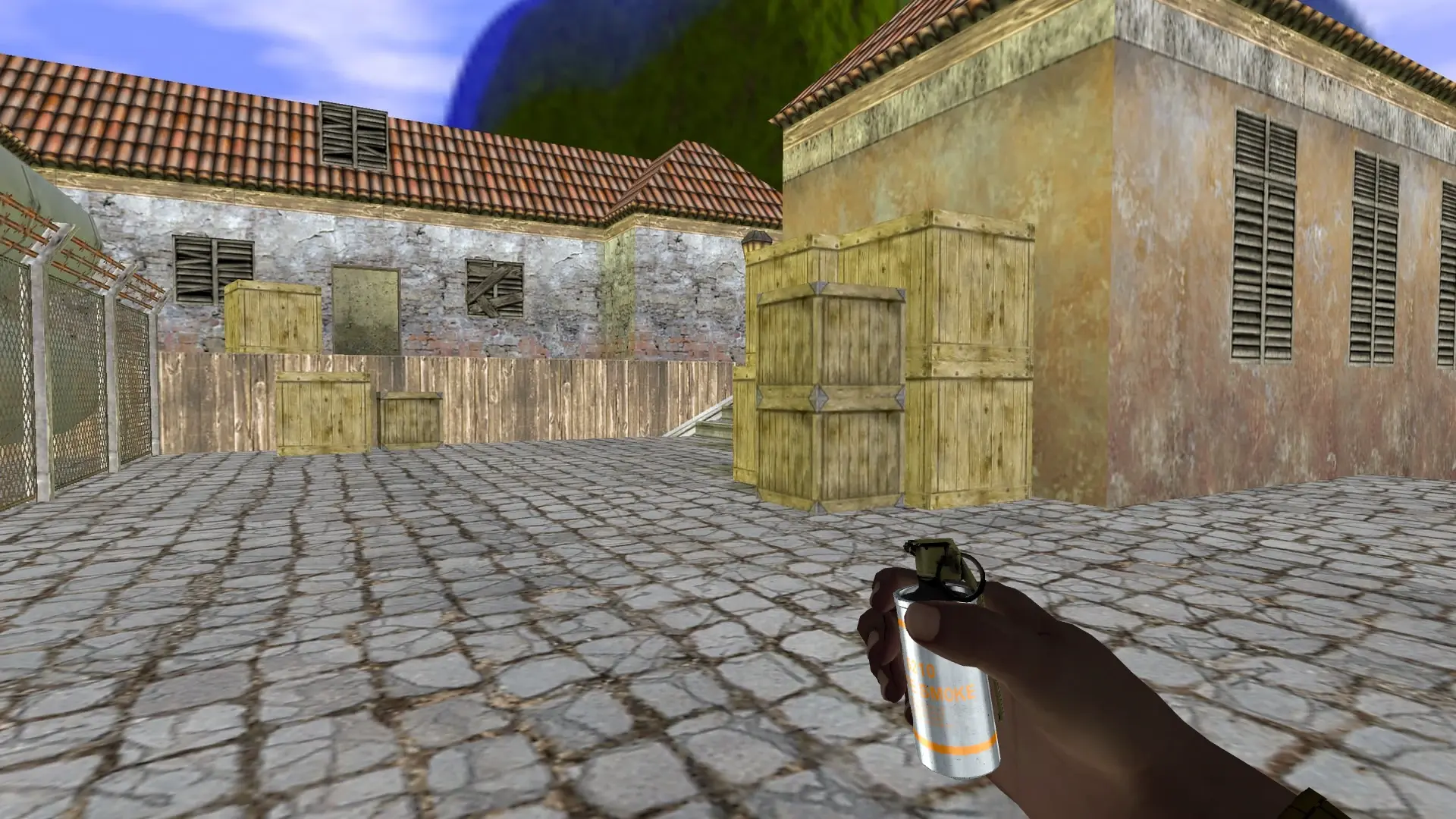 Smoke Grenade — Pirate Hands Weapon Pack — de_inferno (first person)