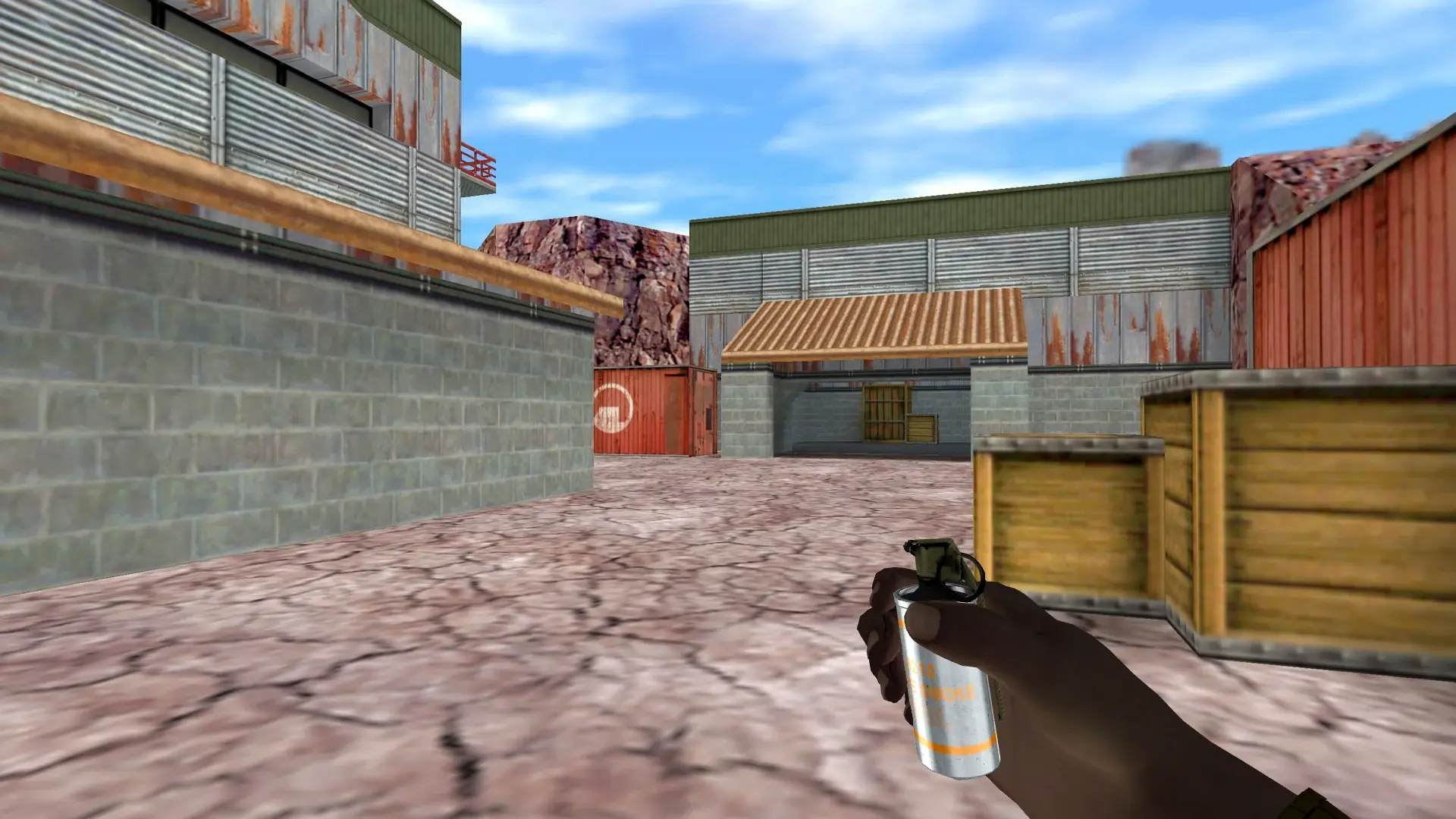 Smoke Grenade — Pirate Hands Weapon Pack — de_nuke (first person)