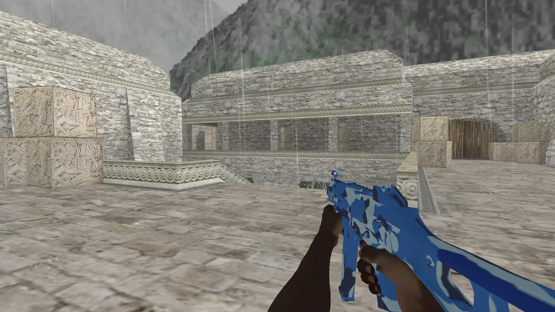 UMP-45 — Pirate Hands Weapon Pack — de_aztec (first person)