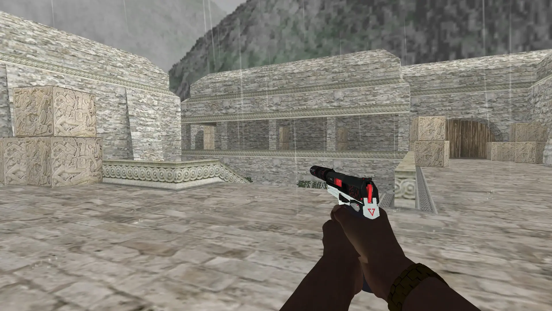 USP — Pirate Hands Weapon Pack — de_aztec (first person)
