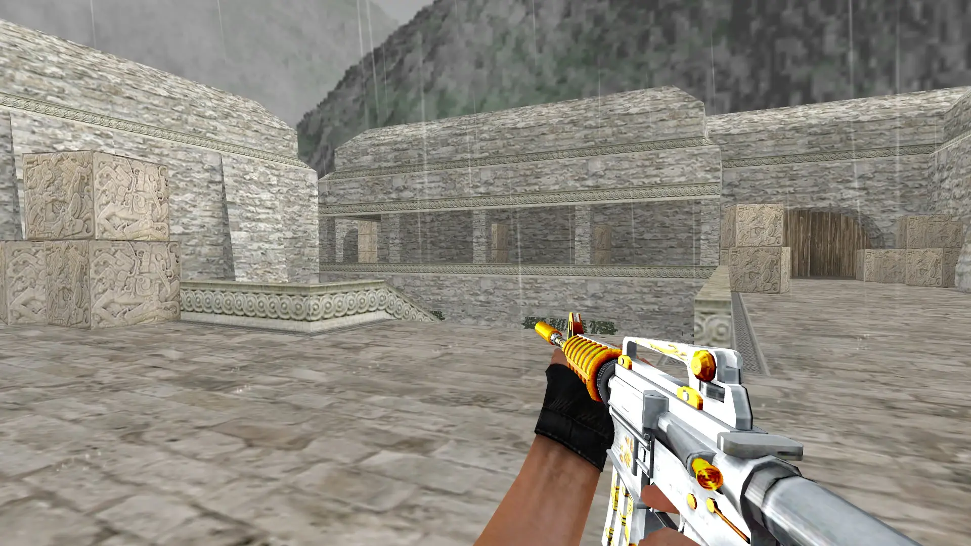 M4A1 — Platinum Weapon Pack — de_aztec (first person)