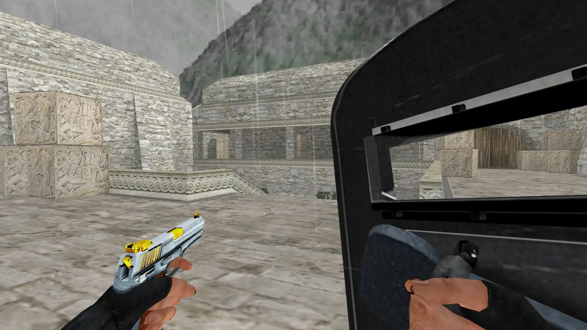 SHIELD_USP — Platinum Weapon Pack — de_aztec (first person)