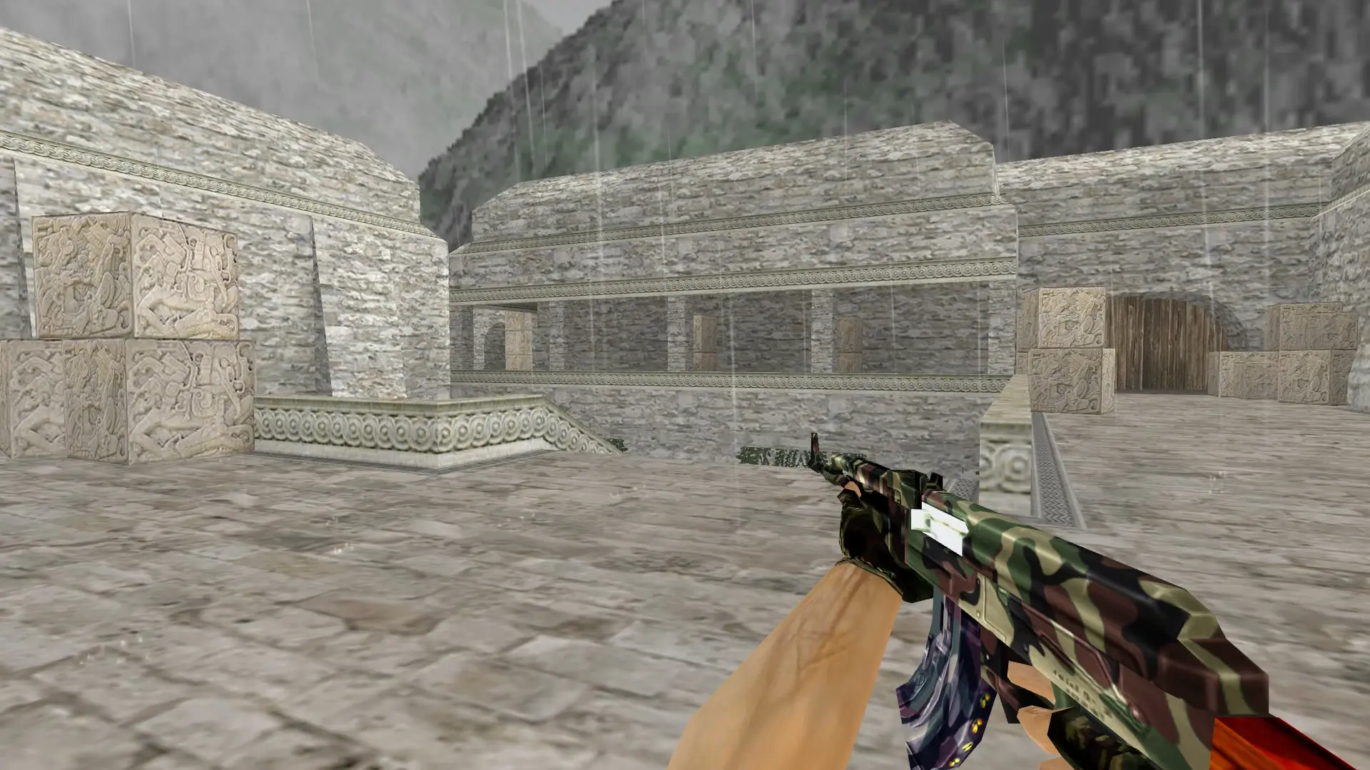 AK-47: Camo Weapon Pack — de_aztec (first person)