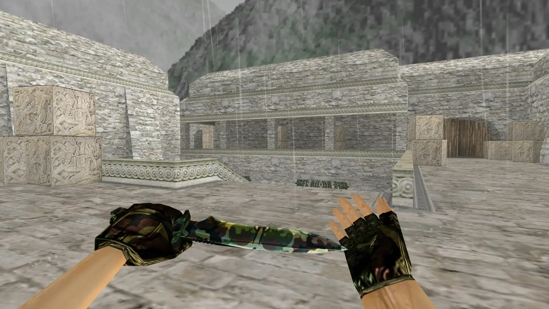 Knife: Camo Weapon Pack — de_aztec (first person)