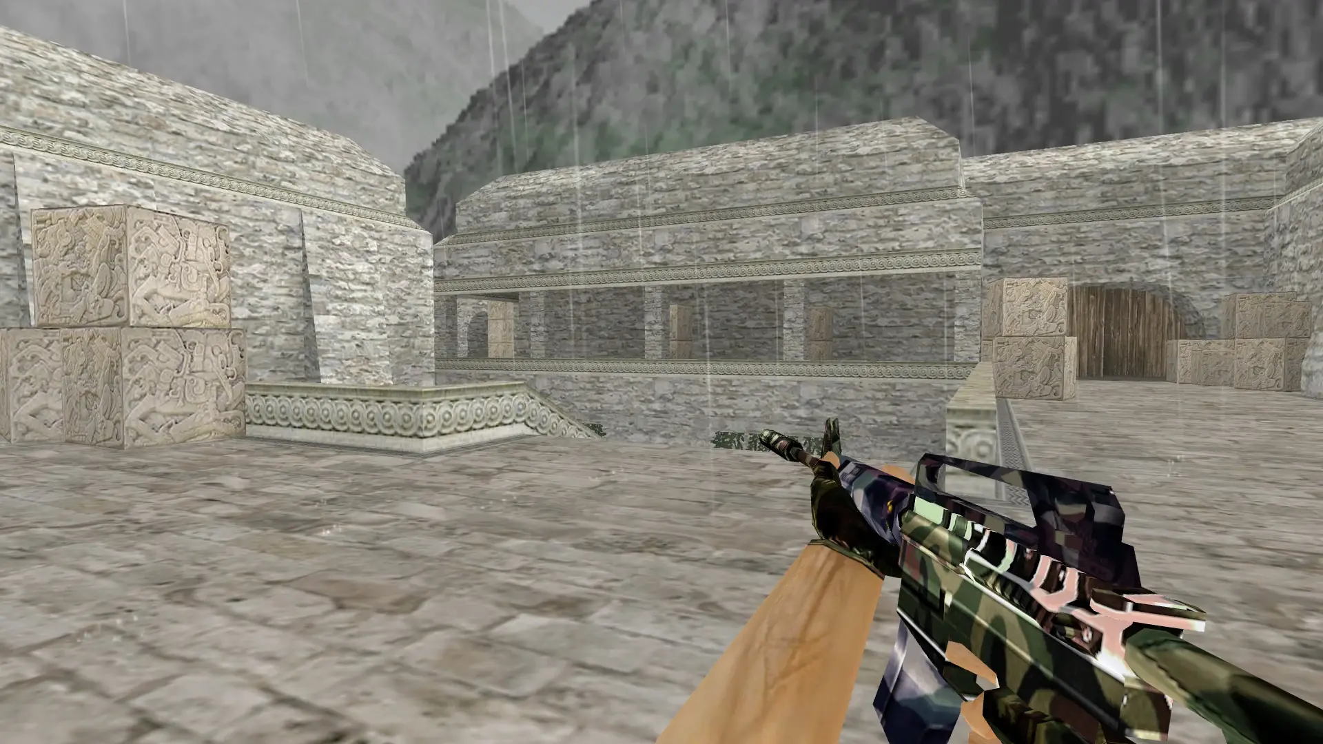 M4A1: Camo Weapon Pack — de_aztec (first person)