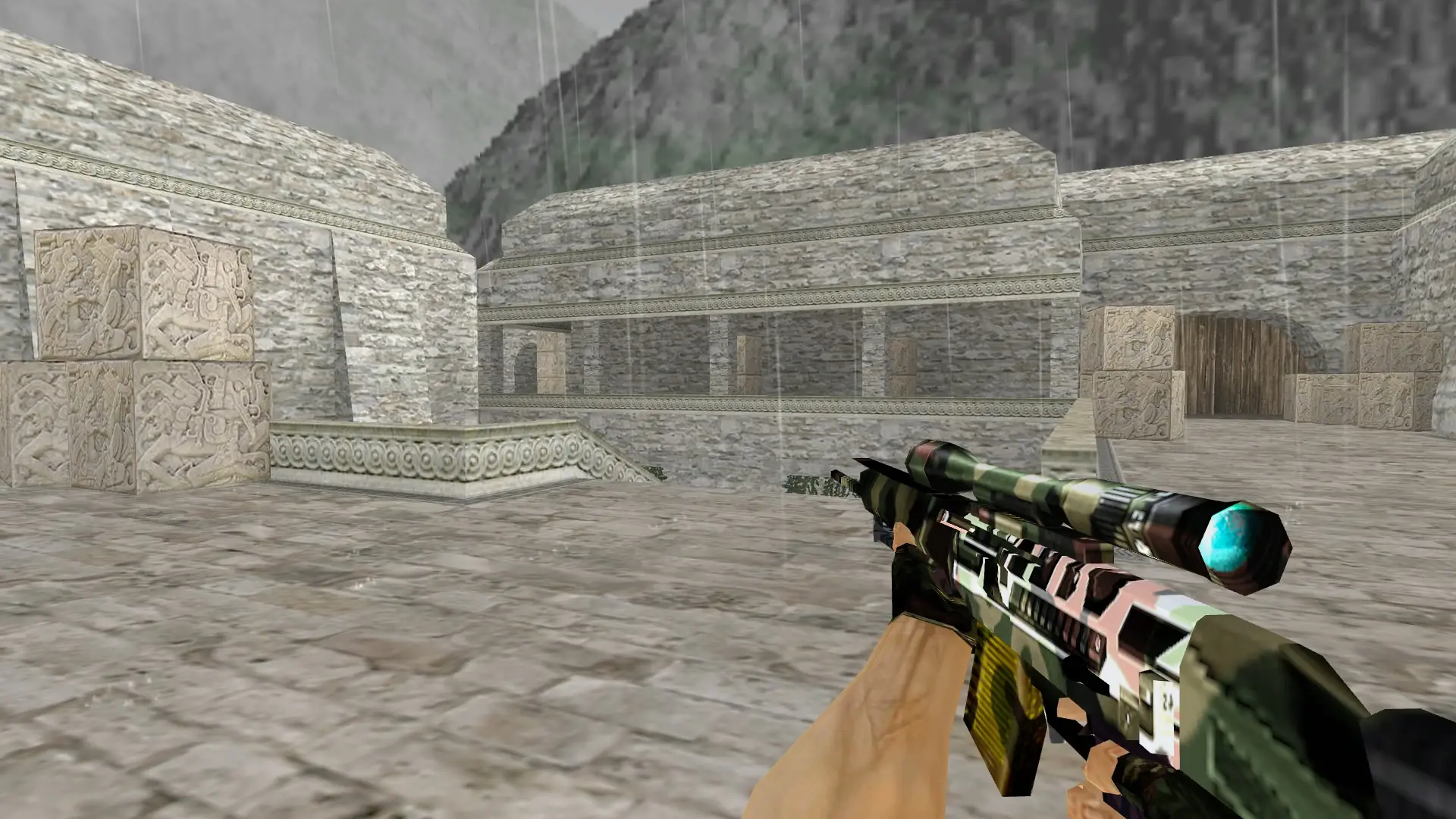SG550: Camo Weapon Pack — de_aztec (first person)
