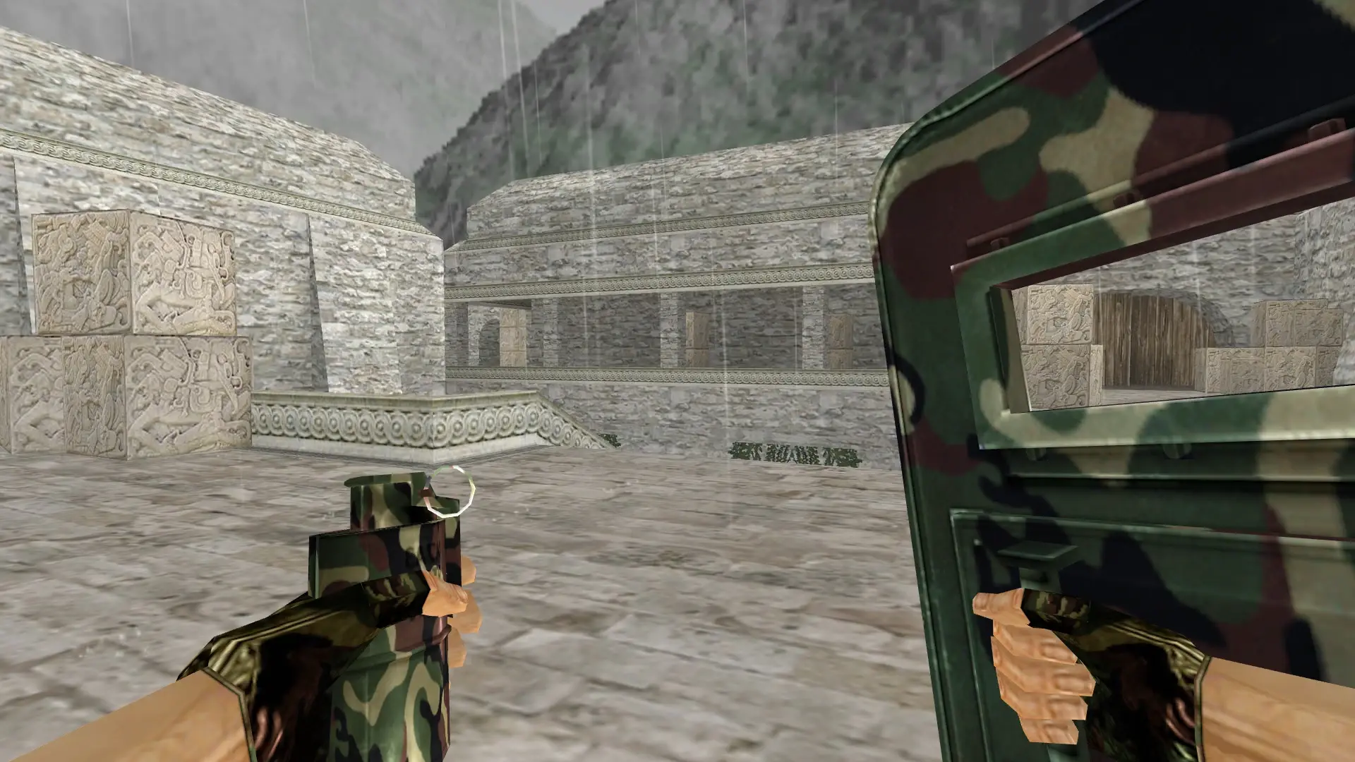 SHIELD_FLASHBANG: Camo Weapon Pack — de_aztec (first person)