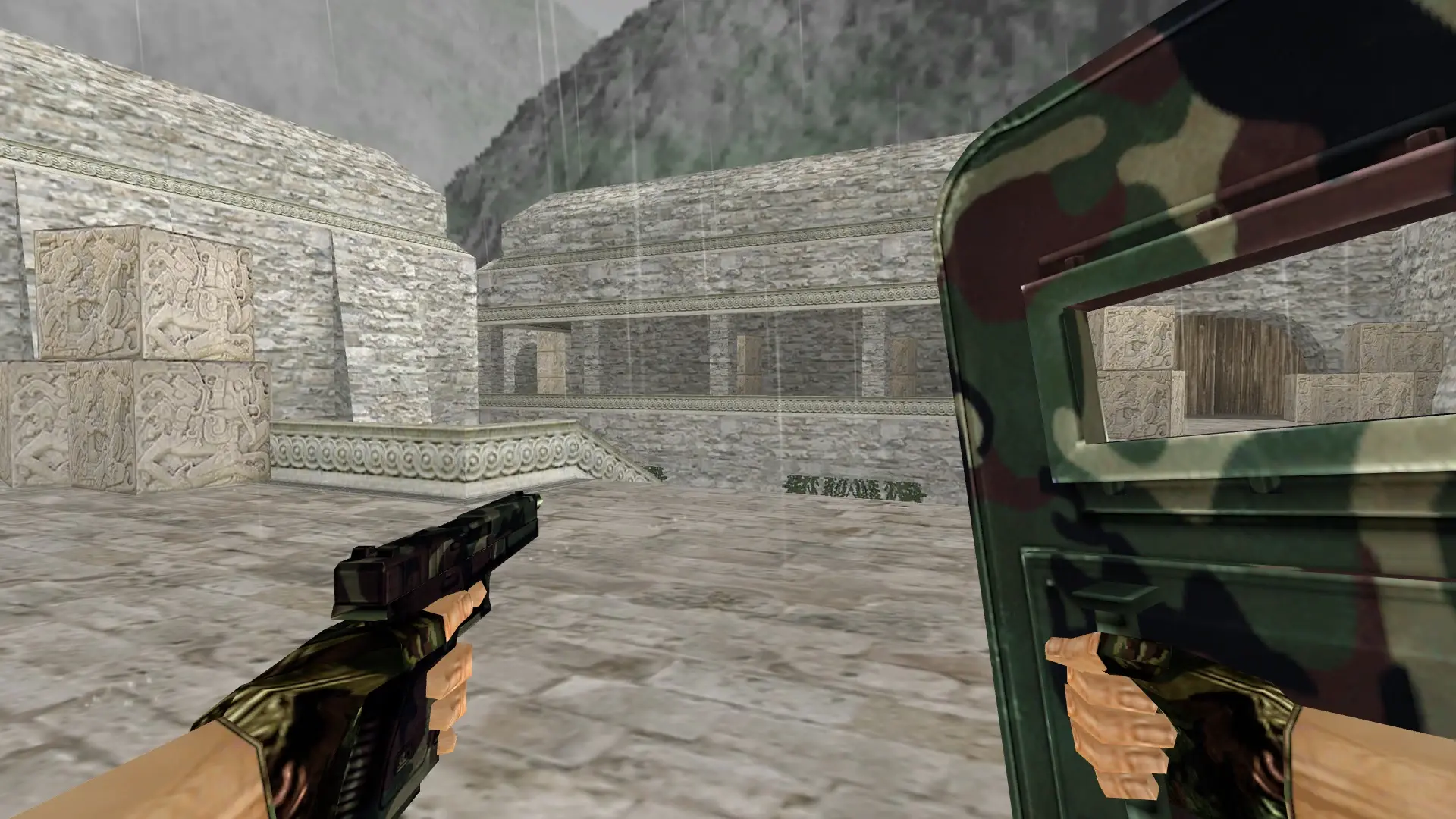 SHIELD_GLOCK18: Camo Weapon Pack — de_aztec (first person)