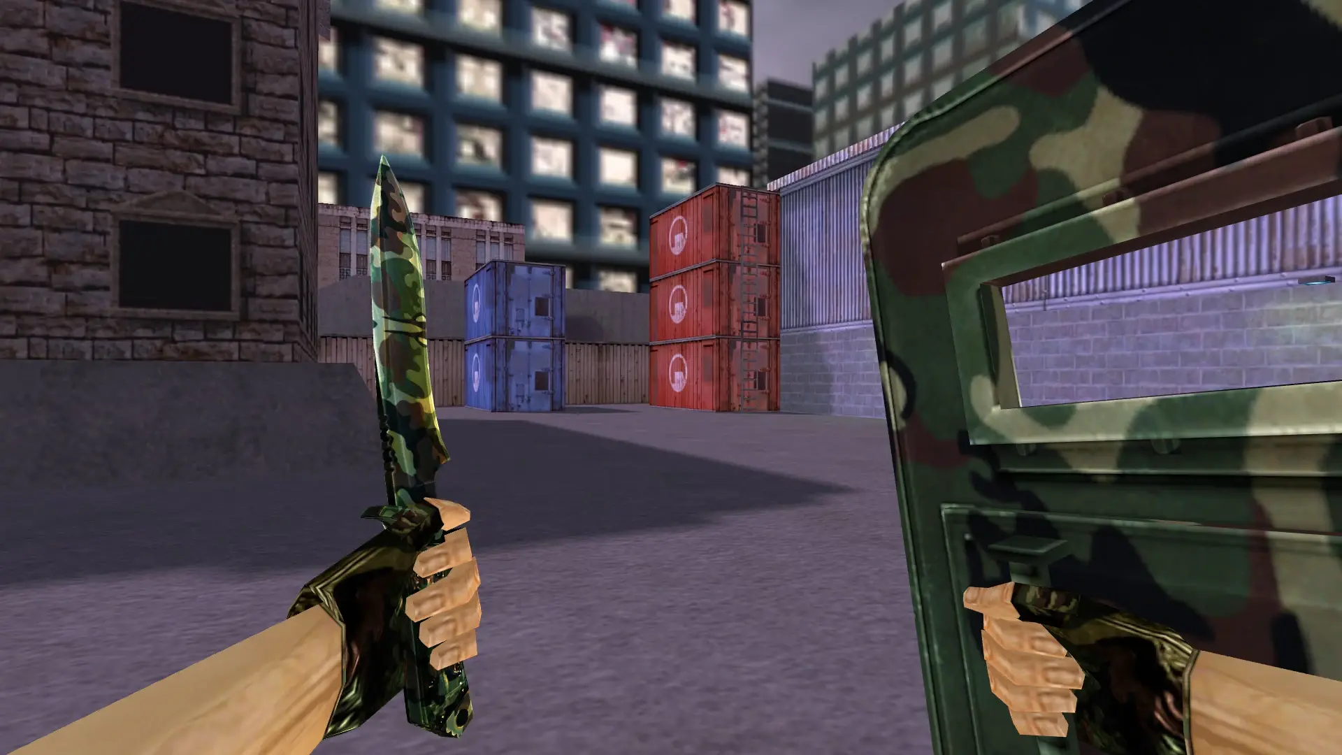 SHIELD_KNIFE: Camo Weapon Pack — cs_assault (first person)