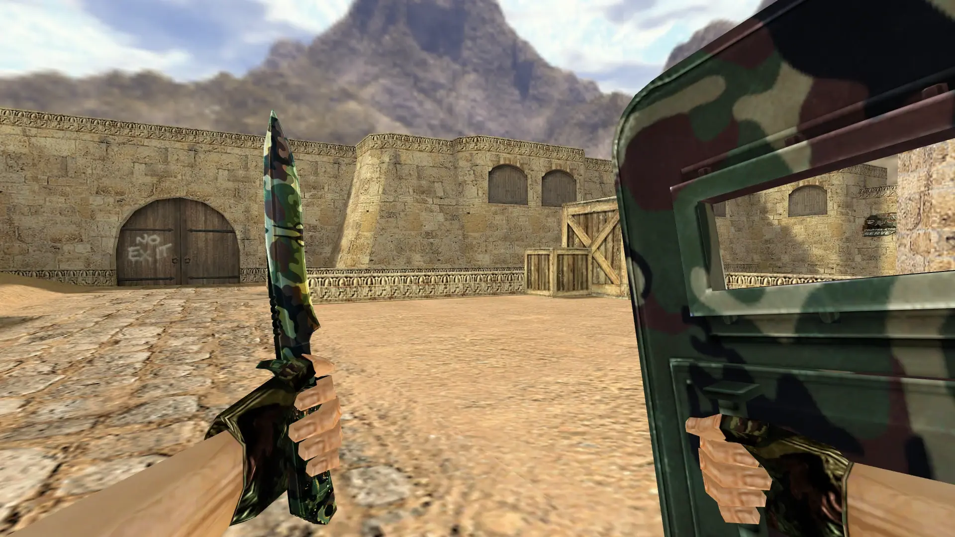 SHIELD_KNIFE: Camo Weapon Pack — de_dust2 (first person)